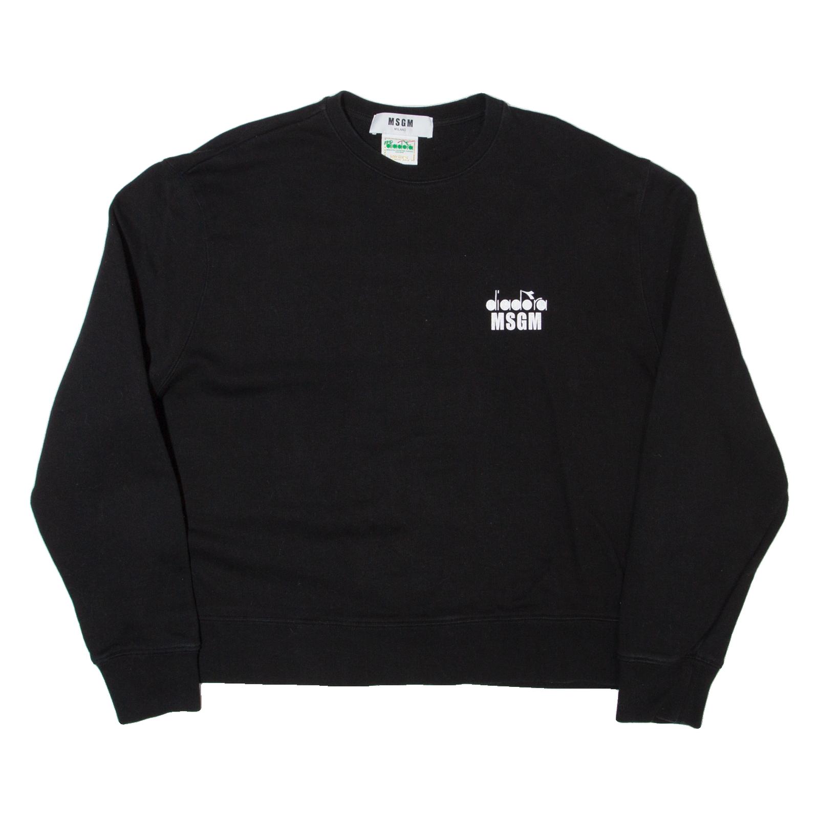MSGM DIADORA Cropped Womens Sweatshirt Black L Refurbished - N/A refurbished available on Cerqular