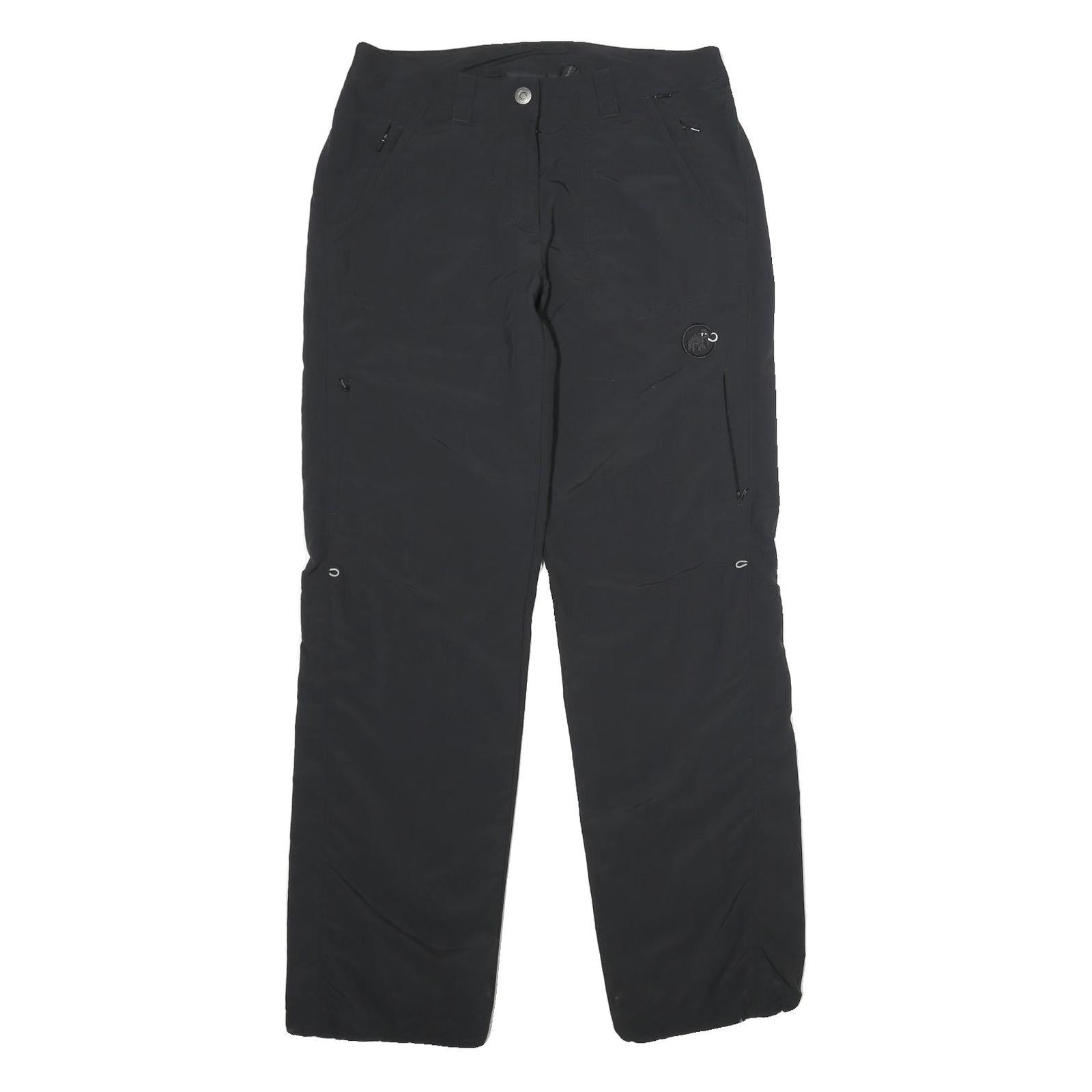 MAMMUT Womens Black Nylon Regular Fit Straight Zip Trousers W28 L32 Outdoor Refurbished - N/A refurbished available on Cerqular
