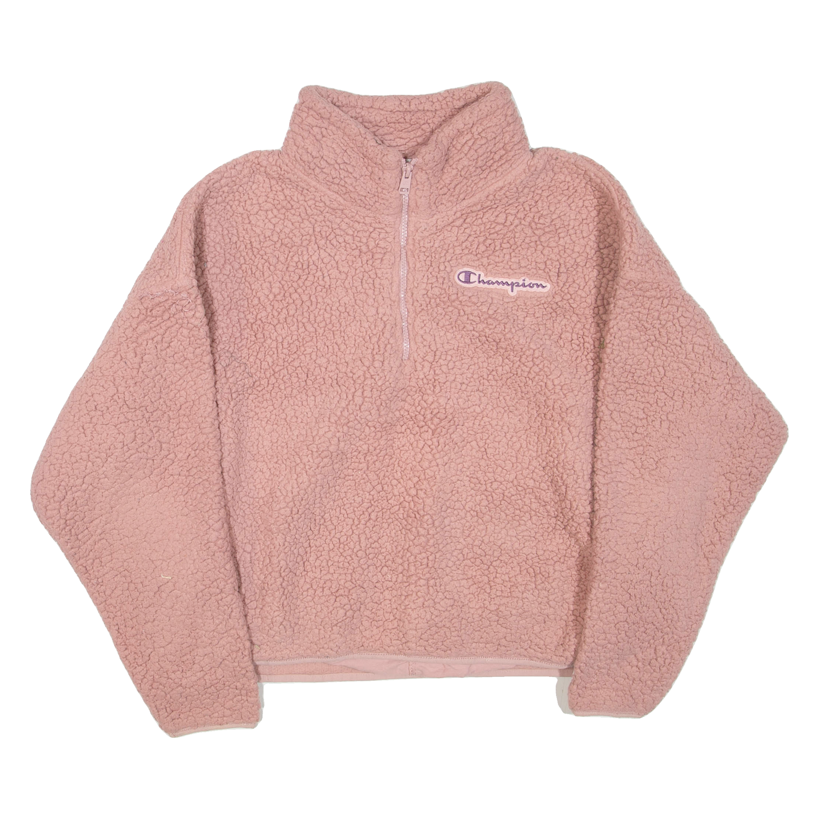 CHAMPION Womens Fleece Pink 1/4 Zip XL Refurbished - N/A refurbished available on Cerqular