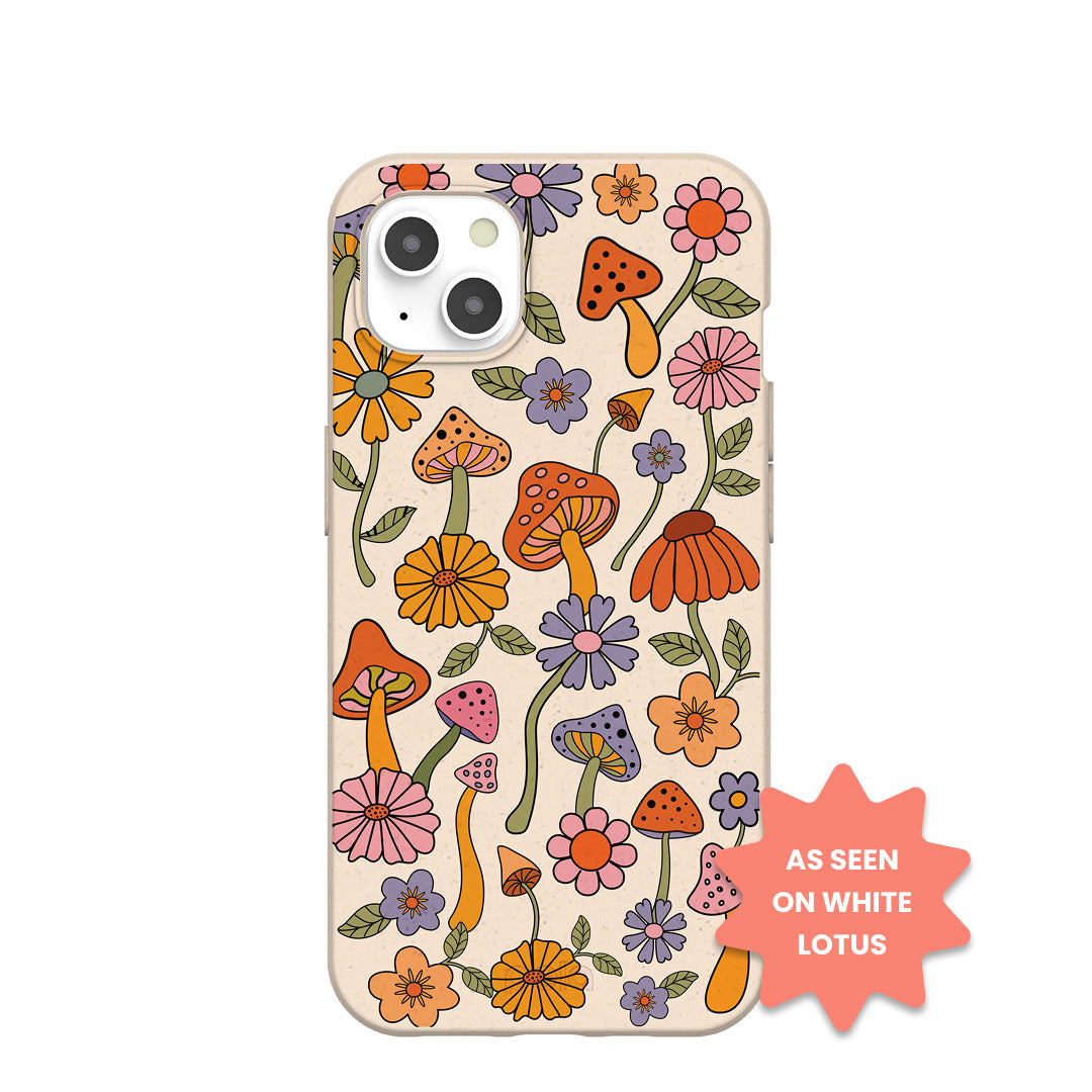 Seashell Shrooms and Blooms iPhone 13 Case Refurbished - Pela Case refurbished available on Cerqular