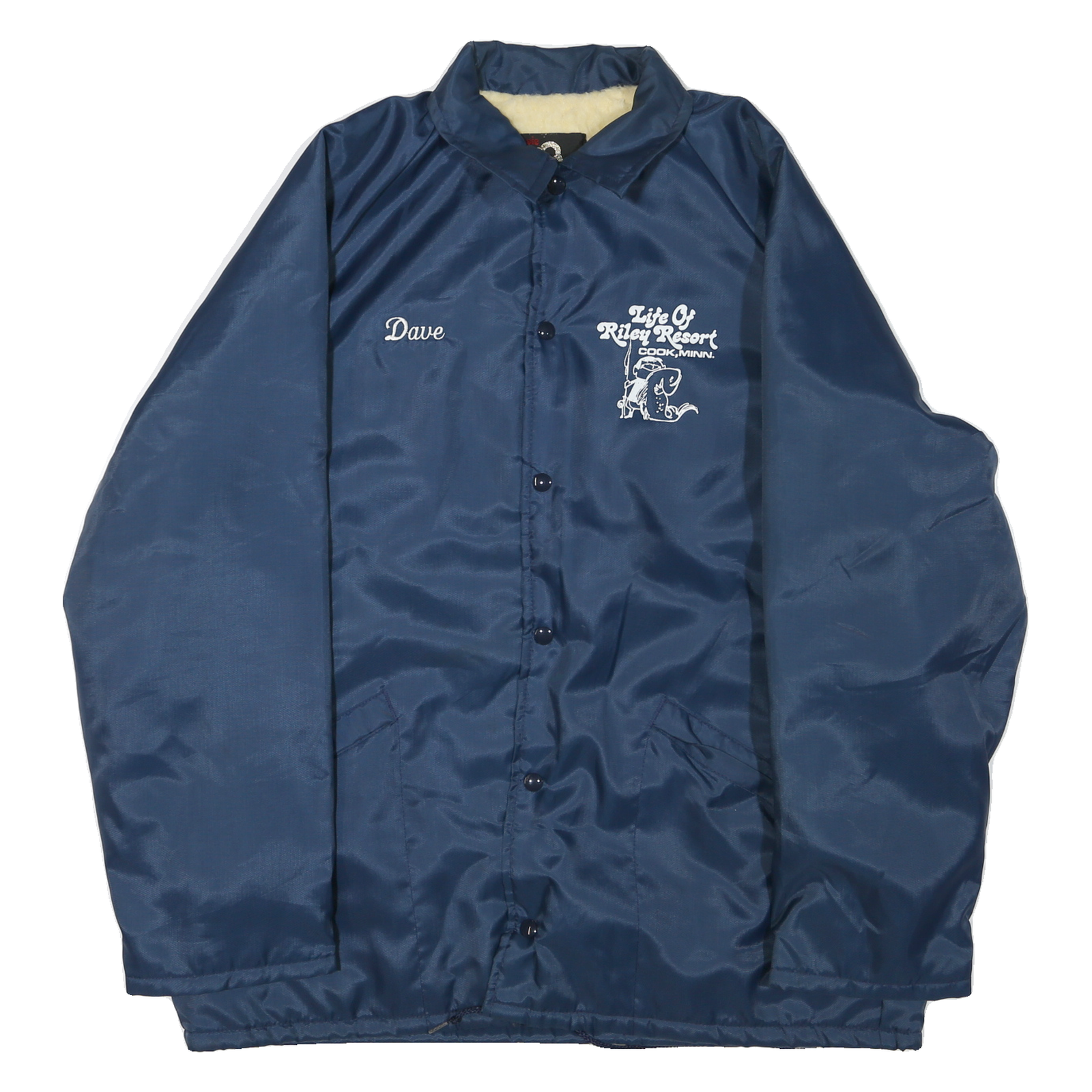 PRO FIT Mens Blue Button Jacket L Polyester Blend Fishing Resort Lake Vermilion Refurbished - N/A refurbished available on Cerqular