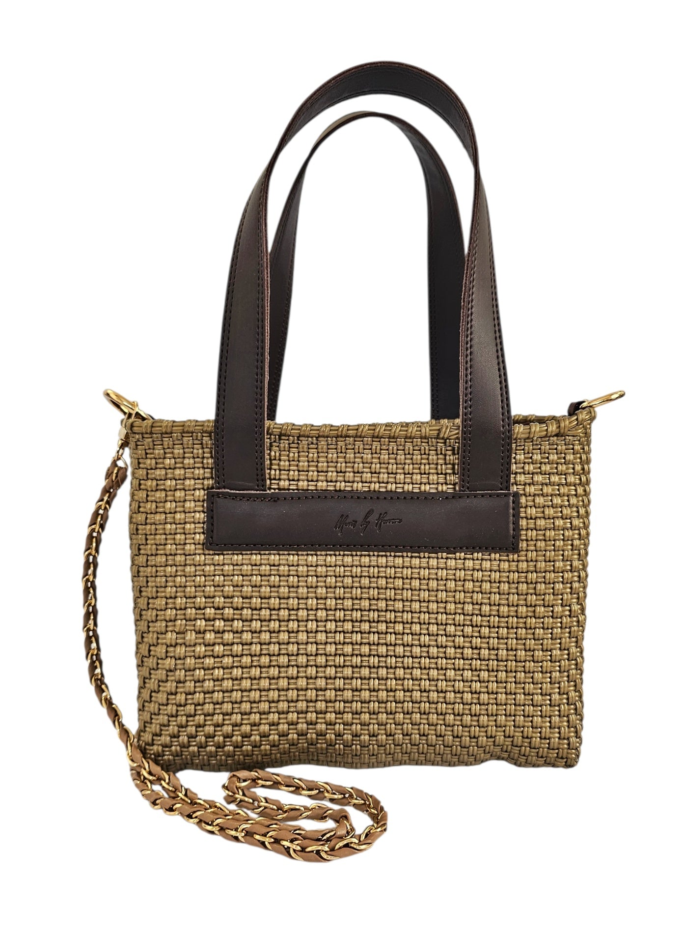 The Iconic Crossbody - Gold | Strap: Classic Metal Chain Refurbished - Mavis by Herrera refurbished available on Cerqular