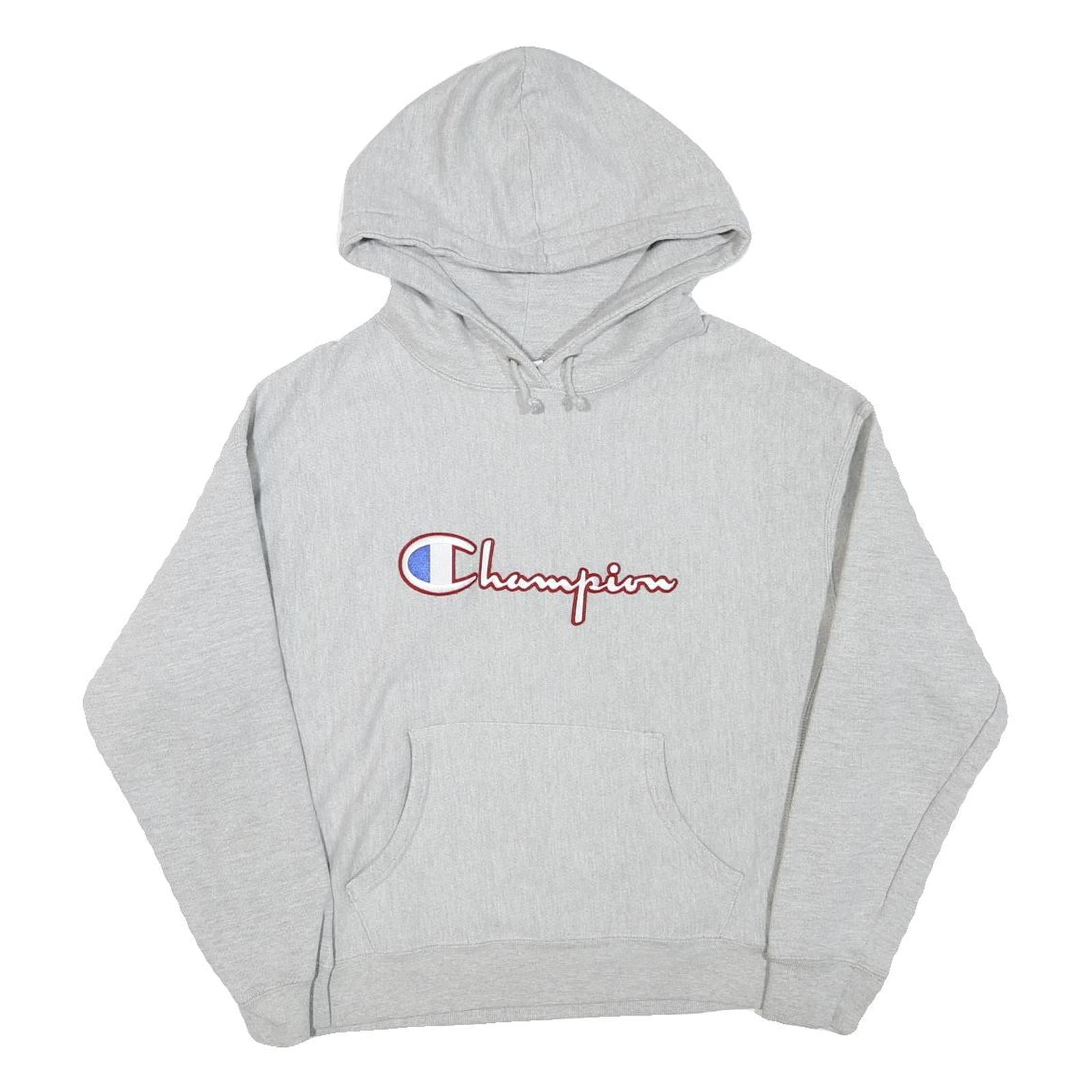 CHAMPION Womens Grey Hoodie XL Cotton Blend Pullover Hooded Sweatshirt Refurbished - N/A refurbished available on Cerqular