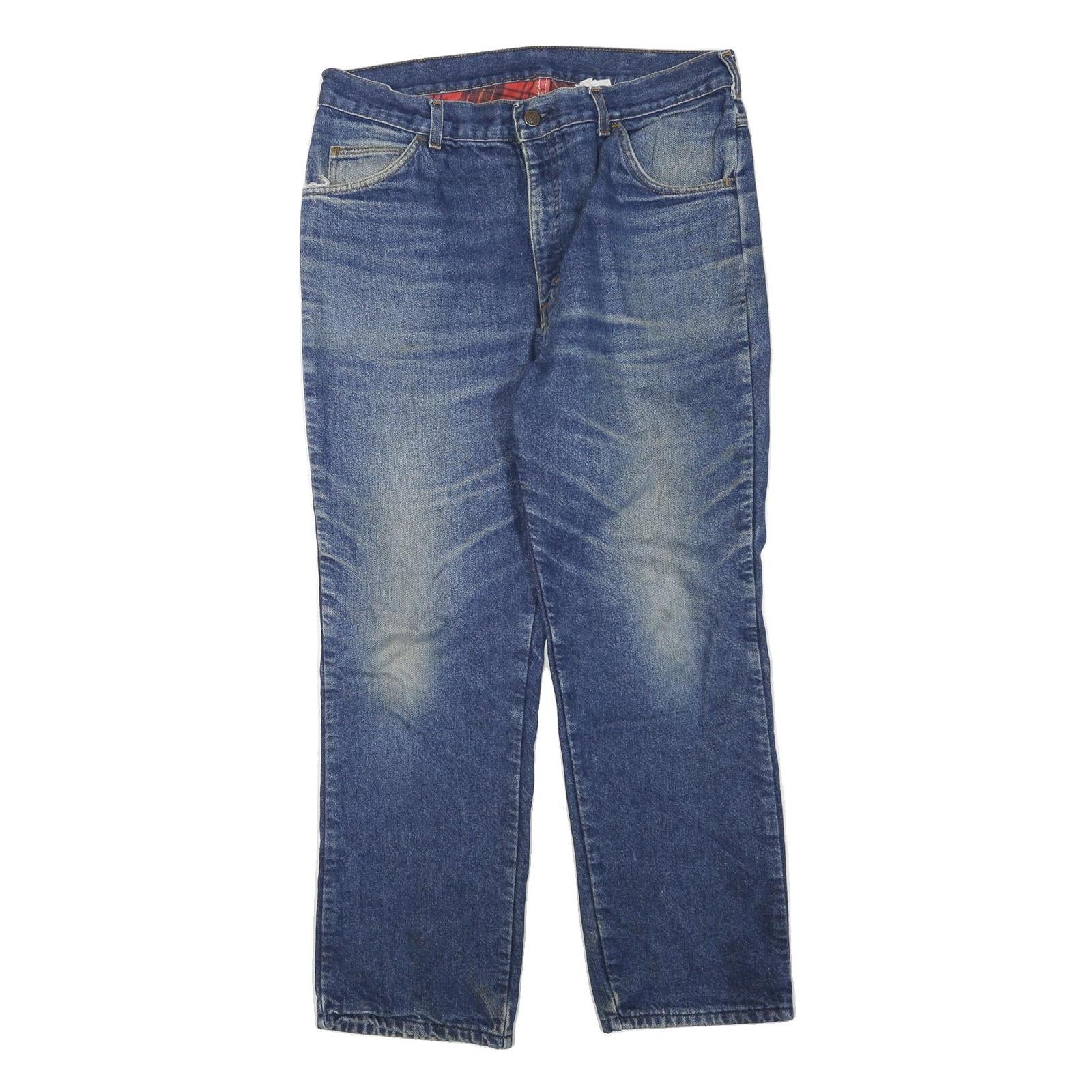 DICKIES Mens Jeans Blue Regular Straight Denim Medium W36 L30 Workwear Durable Refurbished - N/A refurbished available on Cerqular