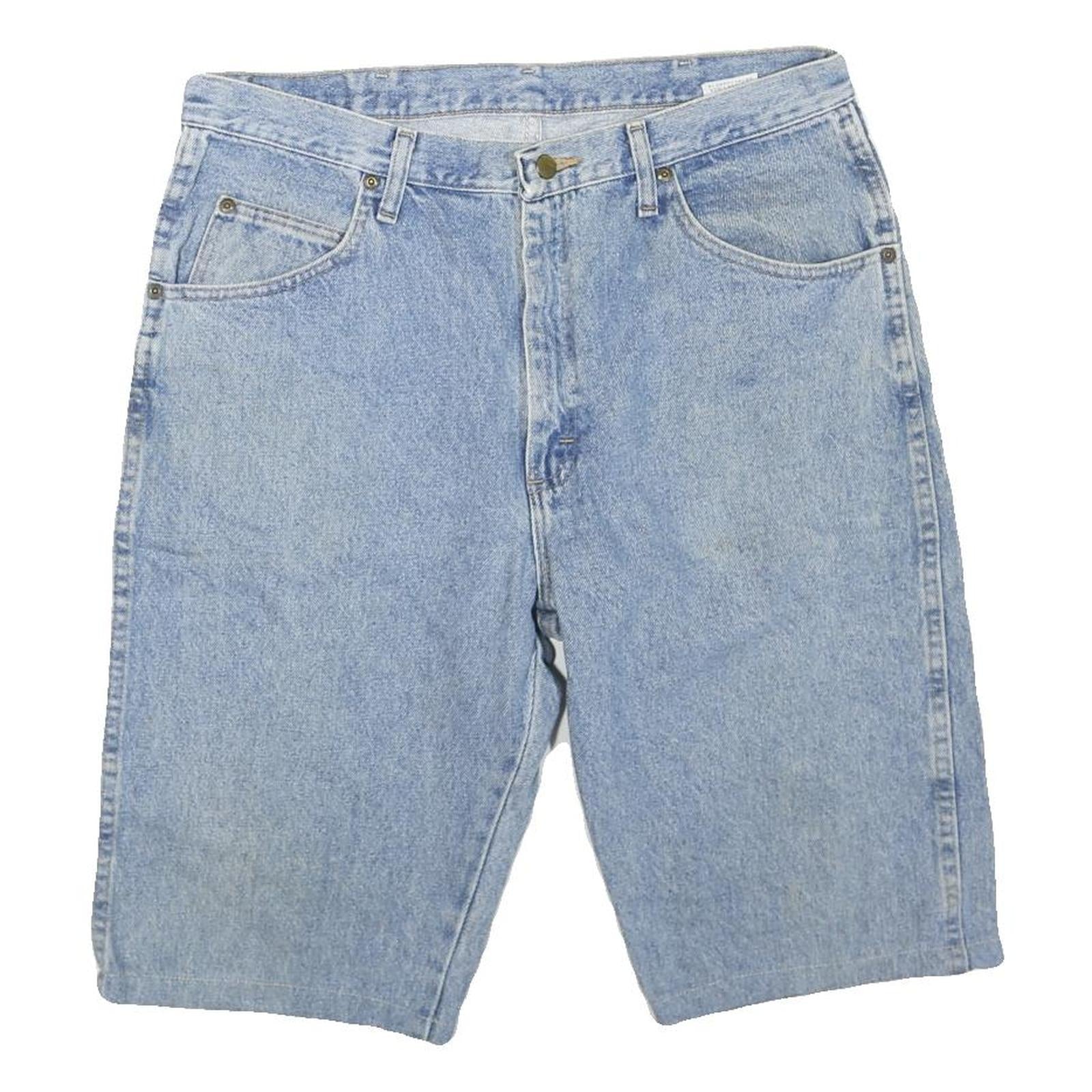 WRANGLER Mens Denim Blue Casual Shorts L W36 Classic Cotton Blend Relaxed Fit Refurbished - N/A refurbished available on Cerqular
