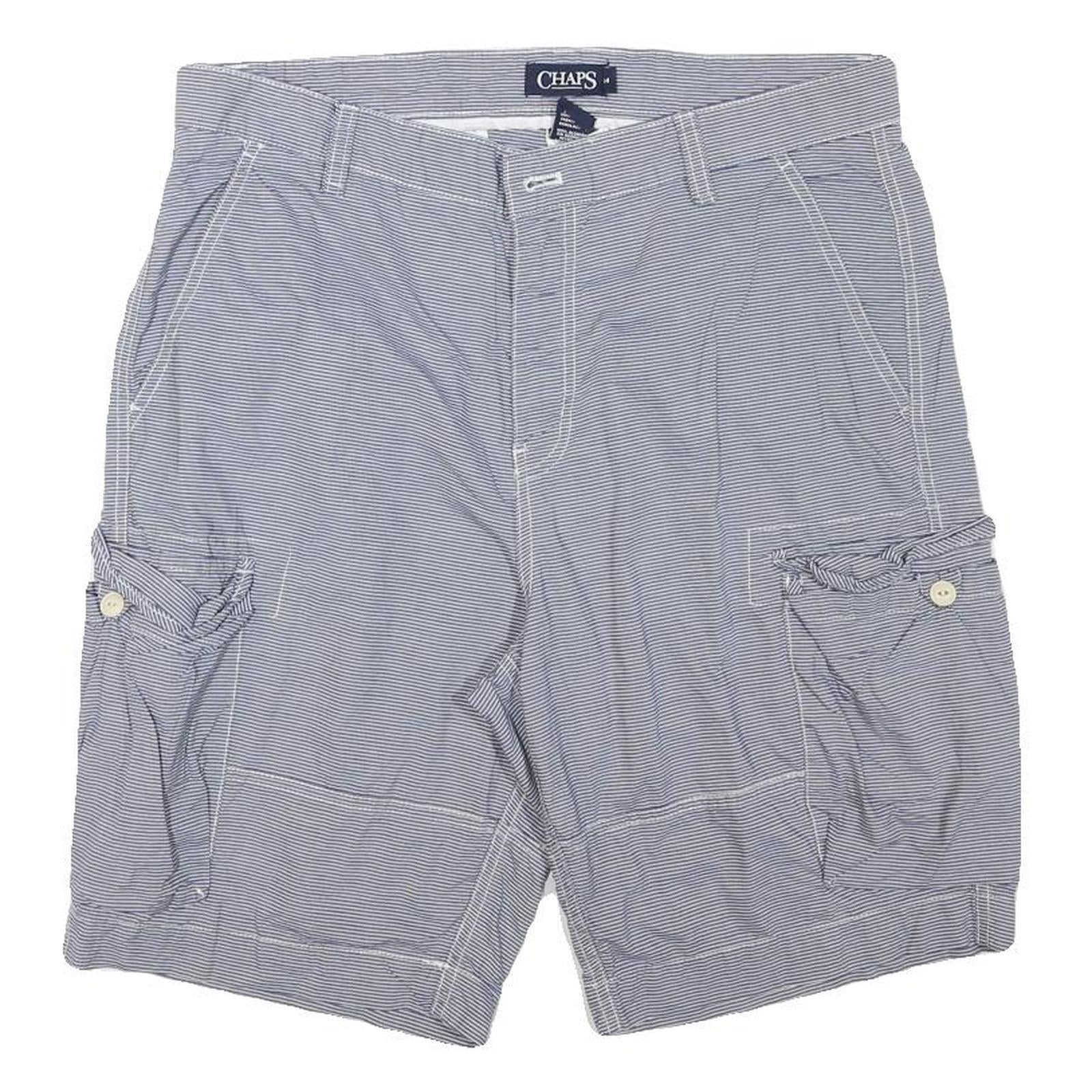 CHAPS Mens Shorts Blue Casual XL W34 Cotton Blend Lightweight Cargo Pocket Refurbished - N/A refurbished available on Cerqular