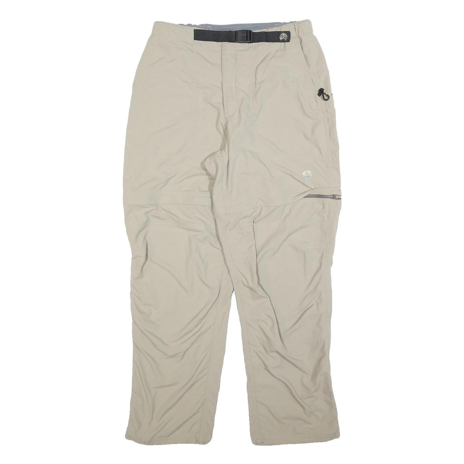 Womens Beige Polyester Blend Regular Fit Zip Trousers W28 L30 Outdoor Casual Refurbished - N/A refurbished available on Cerqular