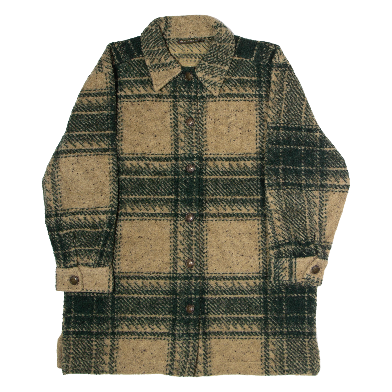 TIMBERLAND Womens Jacket Beige Knit 90s Plaid S Refurbished - N/A refurbished available on Cerqular
