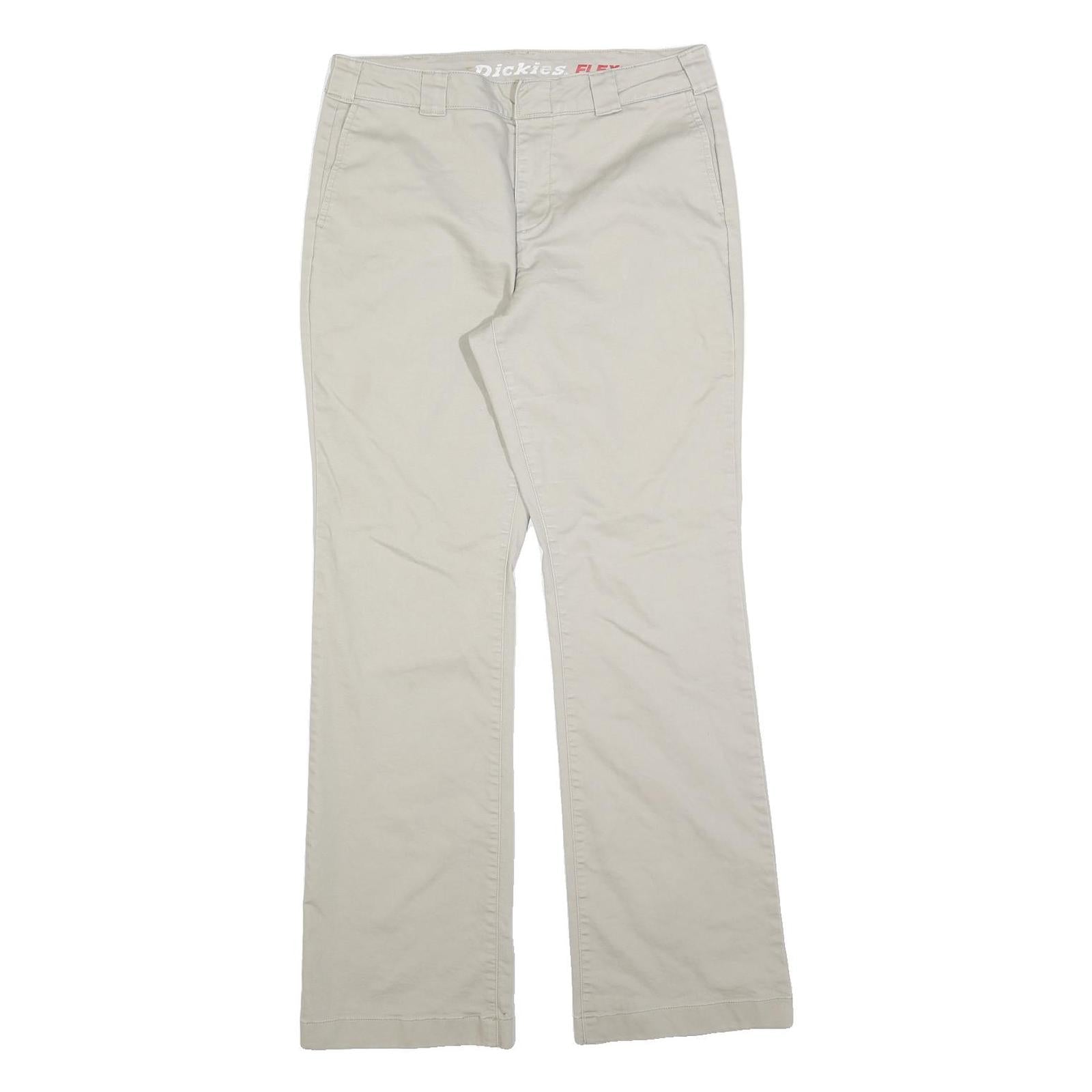 DICKIES Womens Cotton Blend Beige Regular Fit Straight Leg Trousers W32 L32 Refurbished - N/A refurbished available on Cerqular