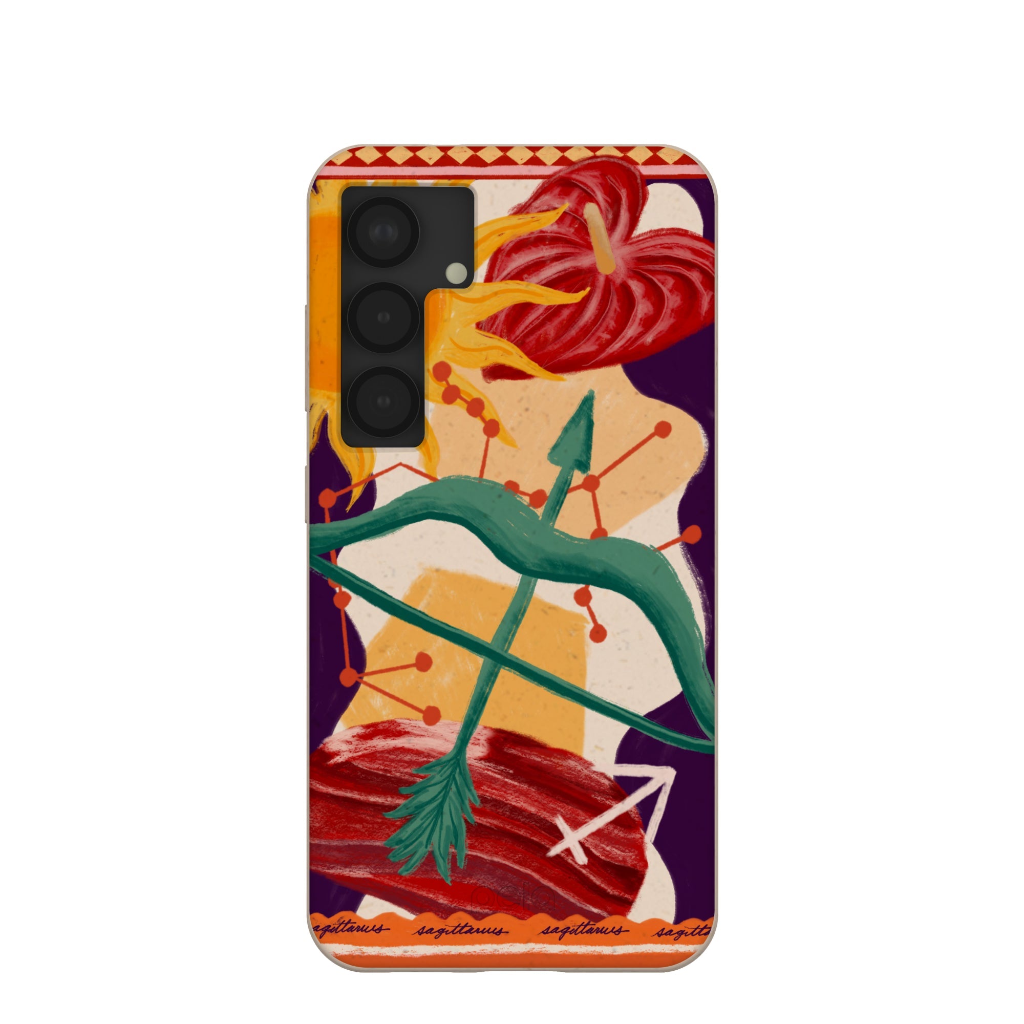 Seashell Sagittarius Archer Samsung Galaxy S25 Case Refurbished - Pela Case refurbished available on Cerqular