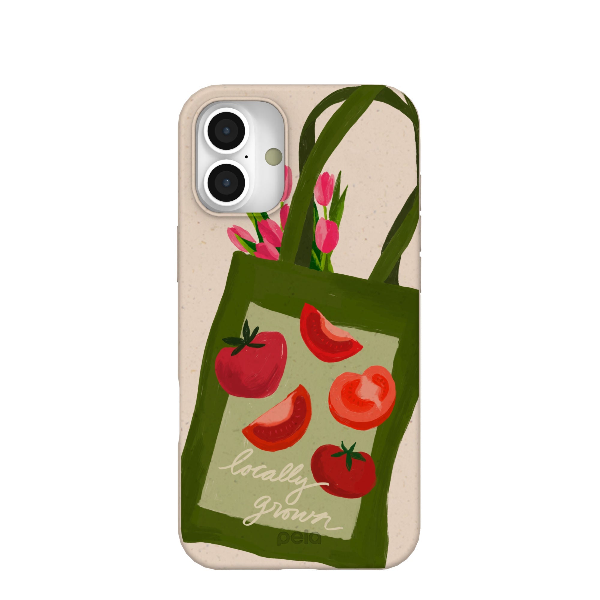 Seashell Market Tote iPhone 16 Plus Case Refurbished - Pela Case refurbished available on Cerqular
