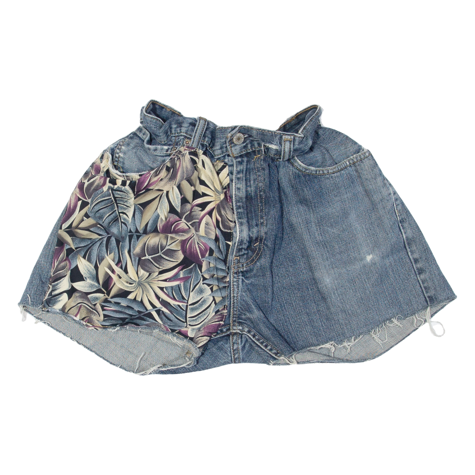 LEVI'S Cut Off 527 Womens Denim Shorts Blue Floral S W25 Refurbished - N/A refurbished available on Cerqular