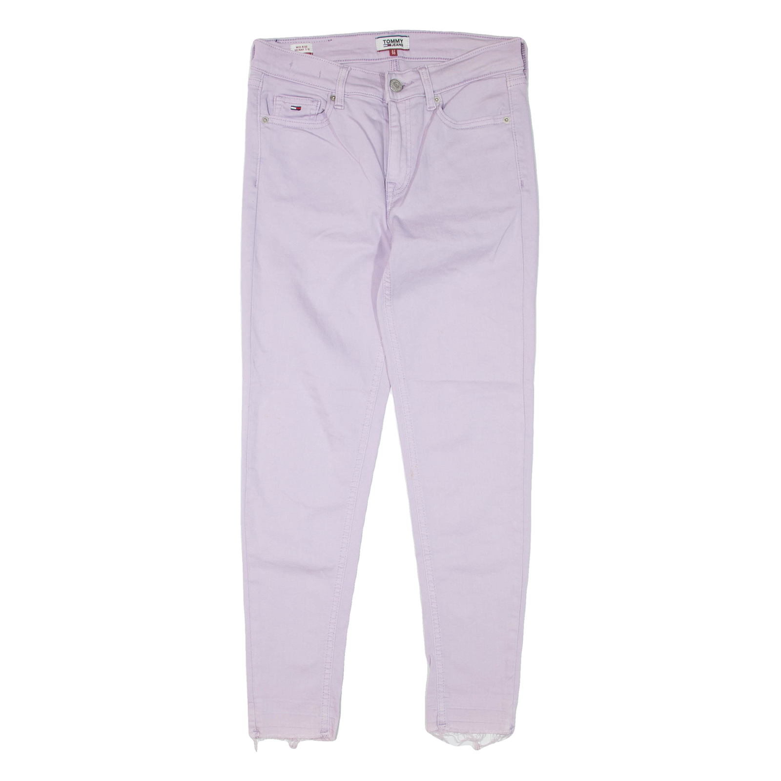 TOMMY JEANS Womens Jeans Purple Regular Skinny W27 L26 Refurbished - N/A refurbished available on Cerqular