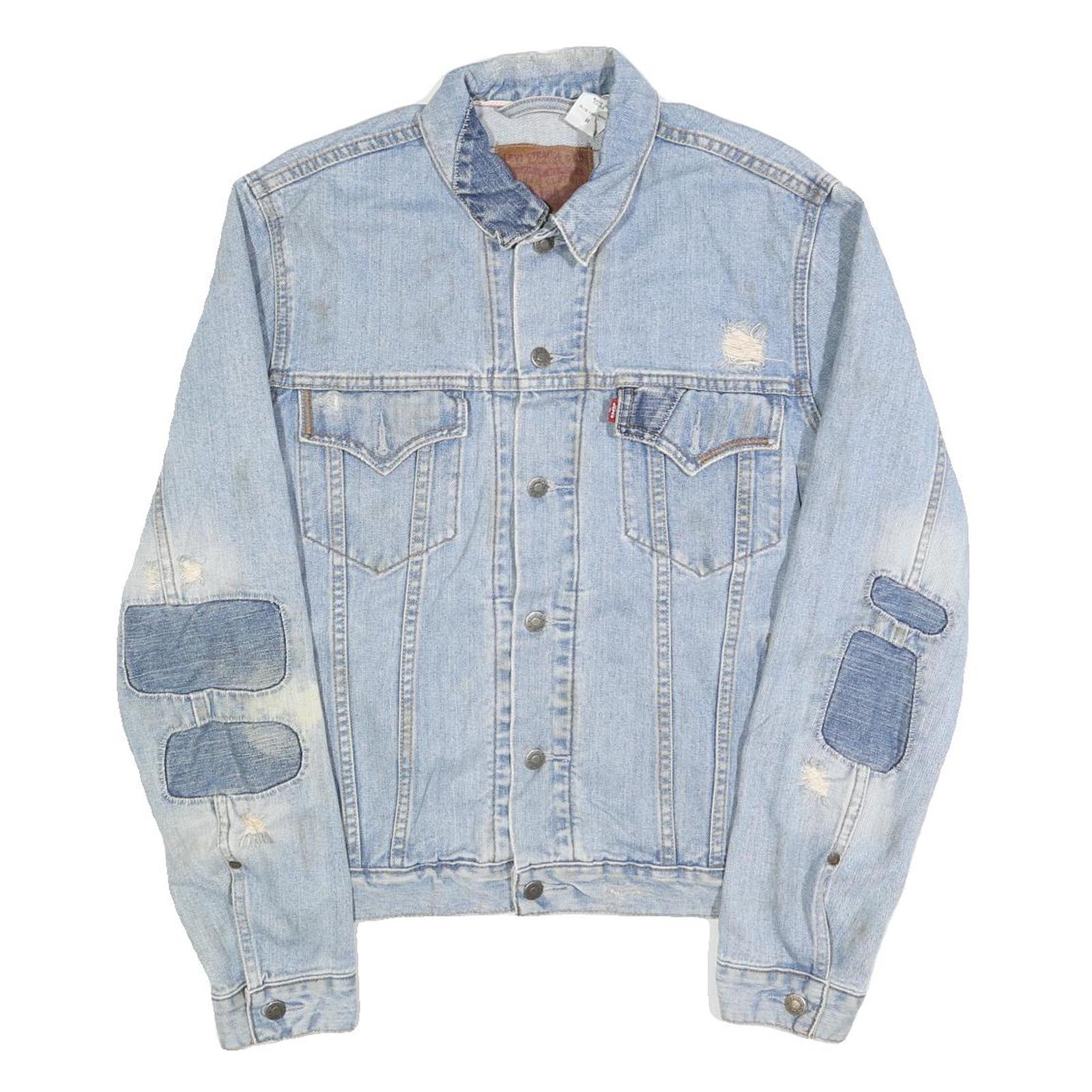 Buy LEVI'S Mens Blue Denim Cotton Jacket M Woven Button Closure Distressed Refurbished - $61.09 LEVI'S Mens Blue Denim Cotton Jacket M Woven Button Closure Distressed Refurbished - N/A refurbished available on Cerqular