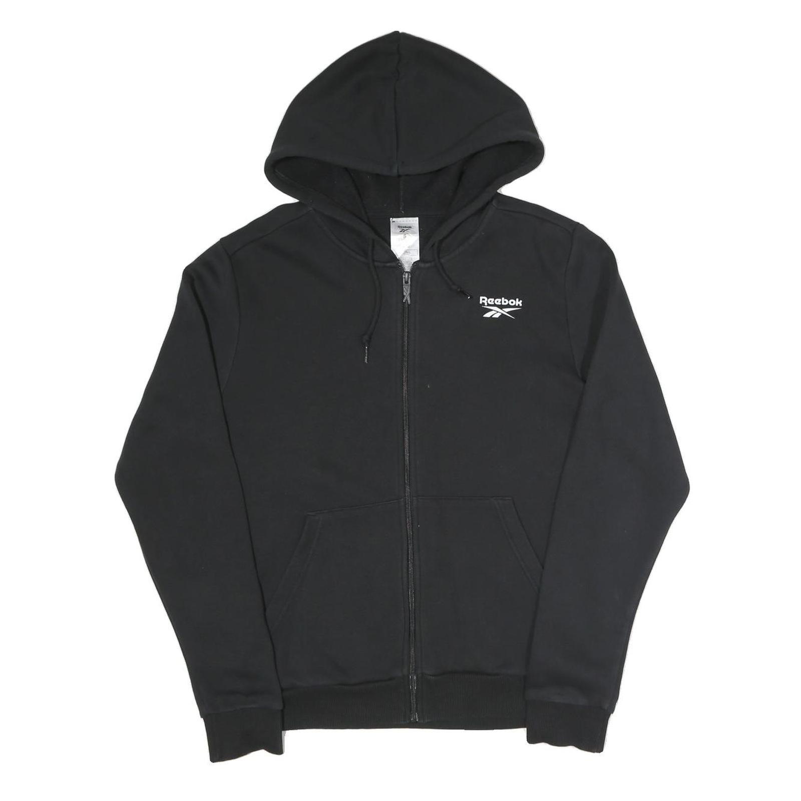 REEBOK Womens Black Cotton Blend Full Zip Hoodie S Gym Sports Casual Sweatshirt Refurbished - N/A refurbished available on Cerqular