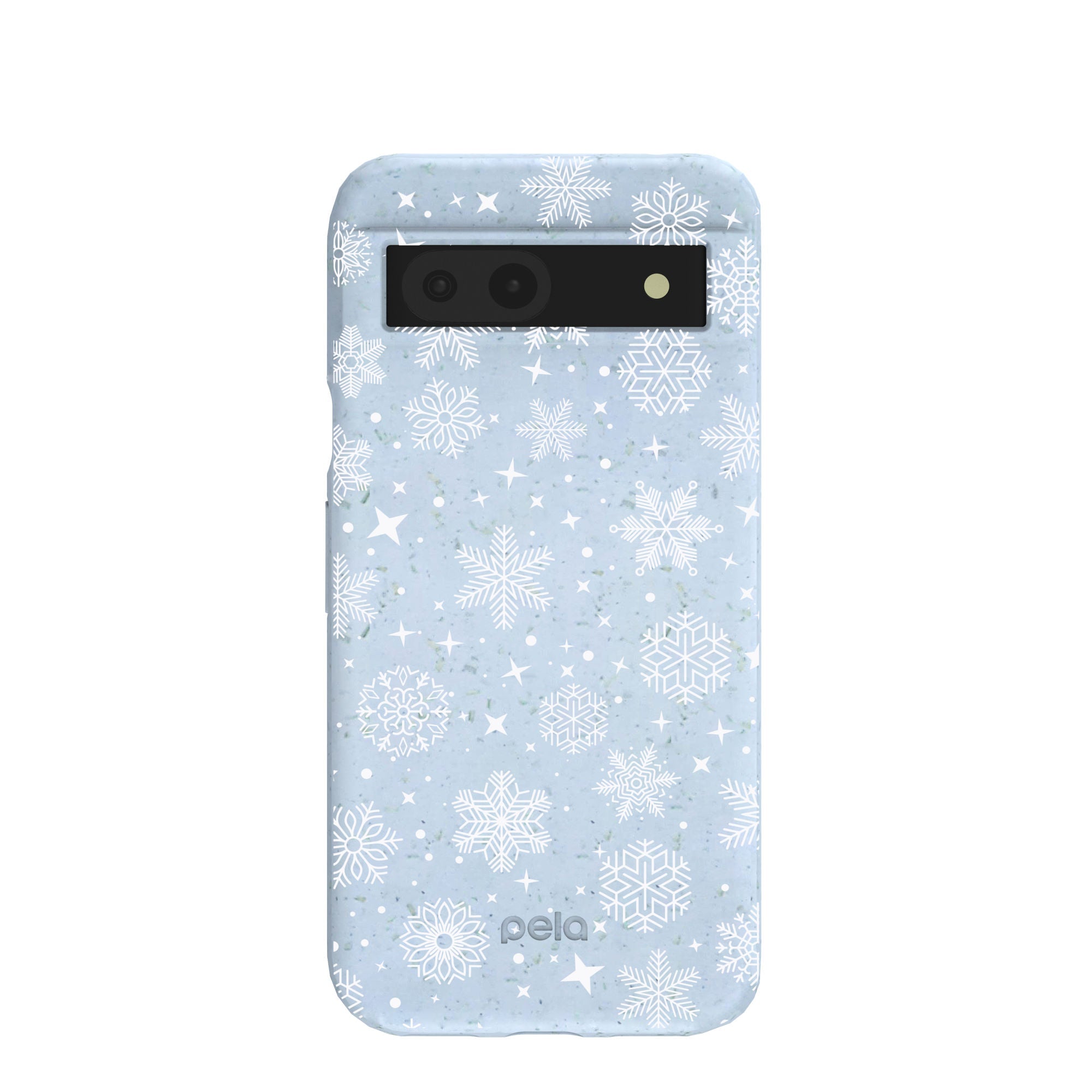 Powder Blue Let it Snow Google Pixel 8a Case Refurbished - Pela Case refurbished available on Cerqular