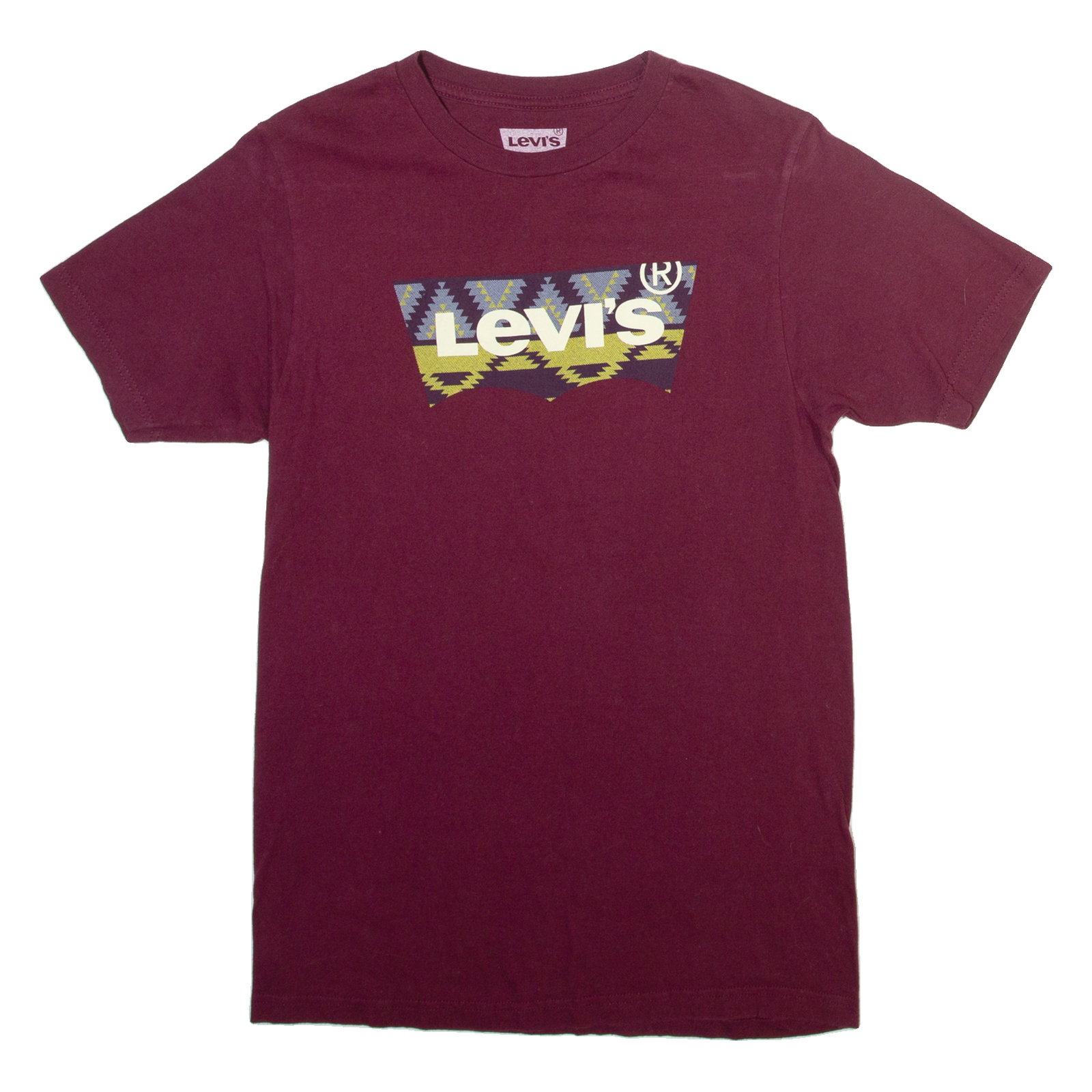 LEVI'S Mens T-Shirt Maroon S Refurbished - N/A refurbished available on Cerqular