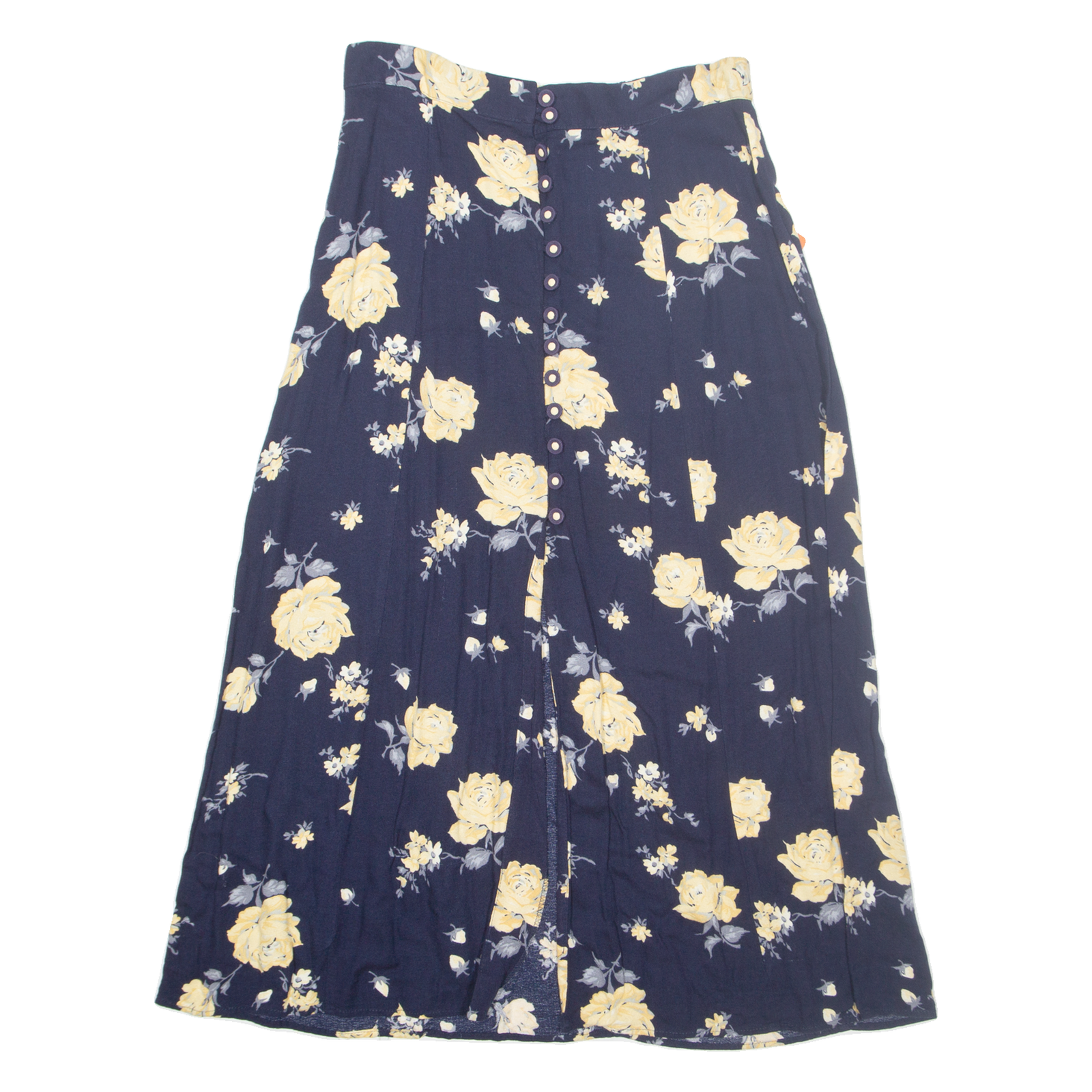 Womens A-Line Skirt Blue Long Floral M Refurbished - N/A refurbished available on Cerqular