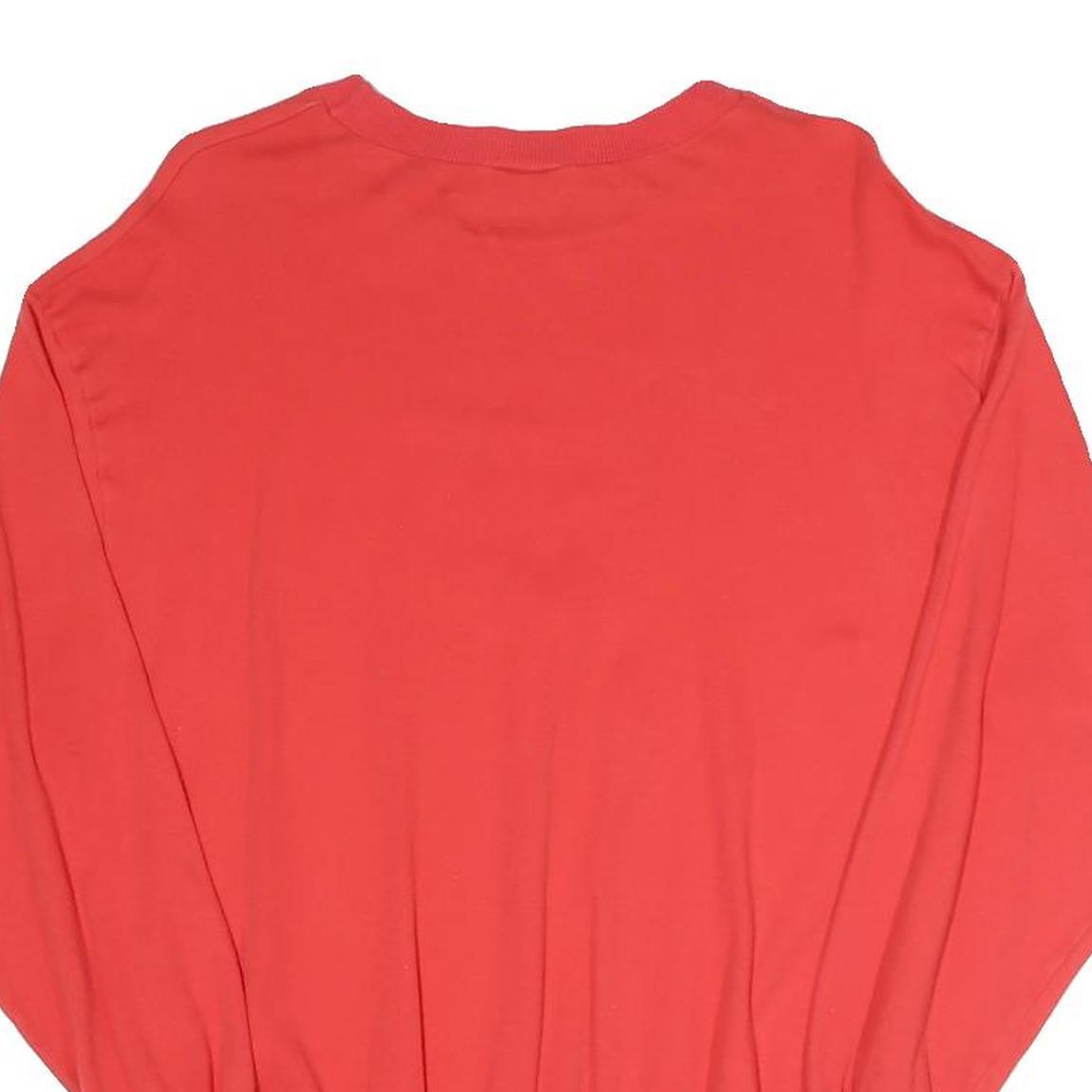 Womens Red Sweatshirt Hearts Applique Crew Neck S Cotton Blend Pullover Comfort Refurbished - N/A refurbished available on Cerqular