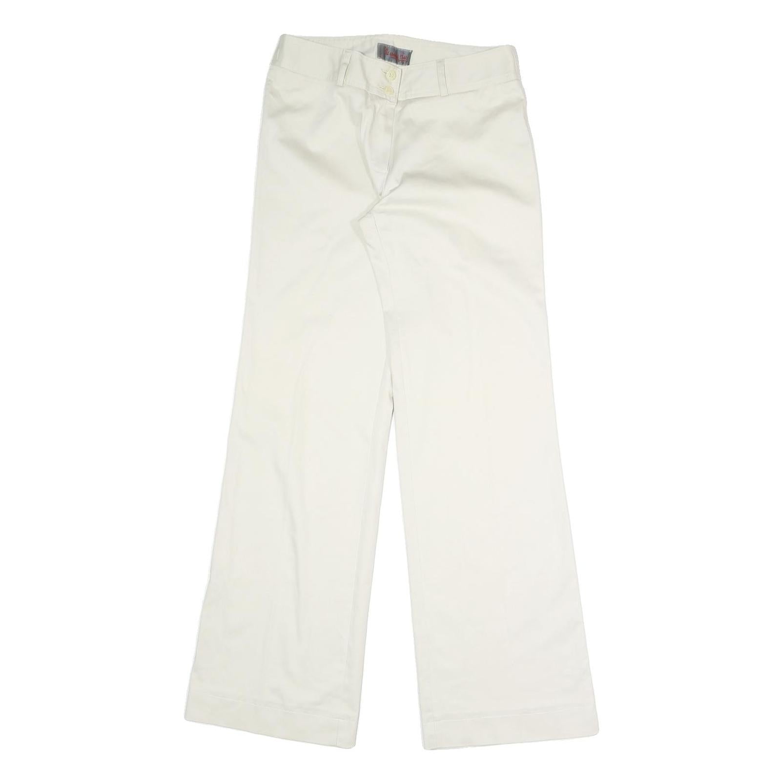 ETE COMME HIVER Womens Cotton Blend White Relaxed Straight Trousers W28 L32 Refurbished - N/A refurbished available on Cerqular