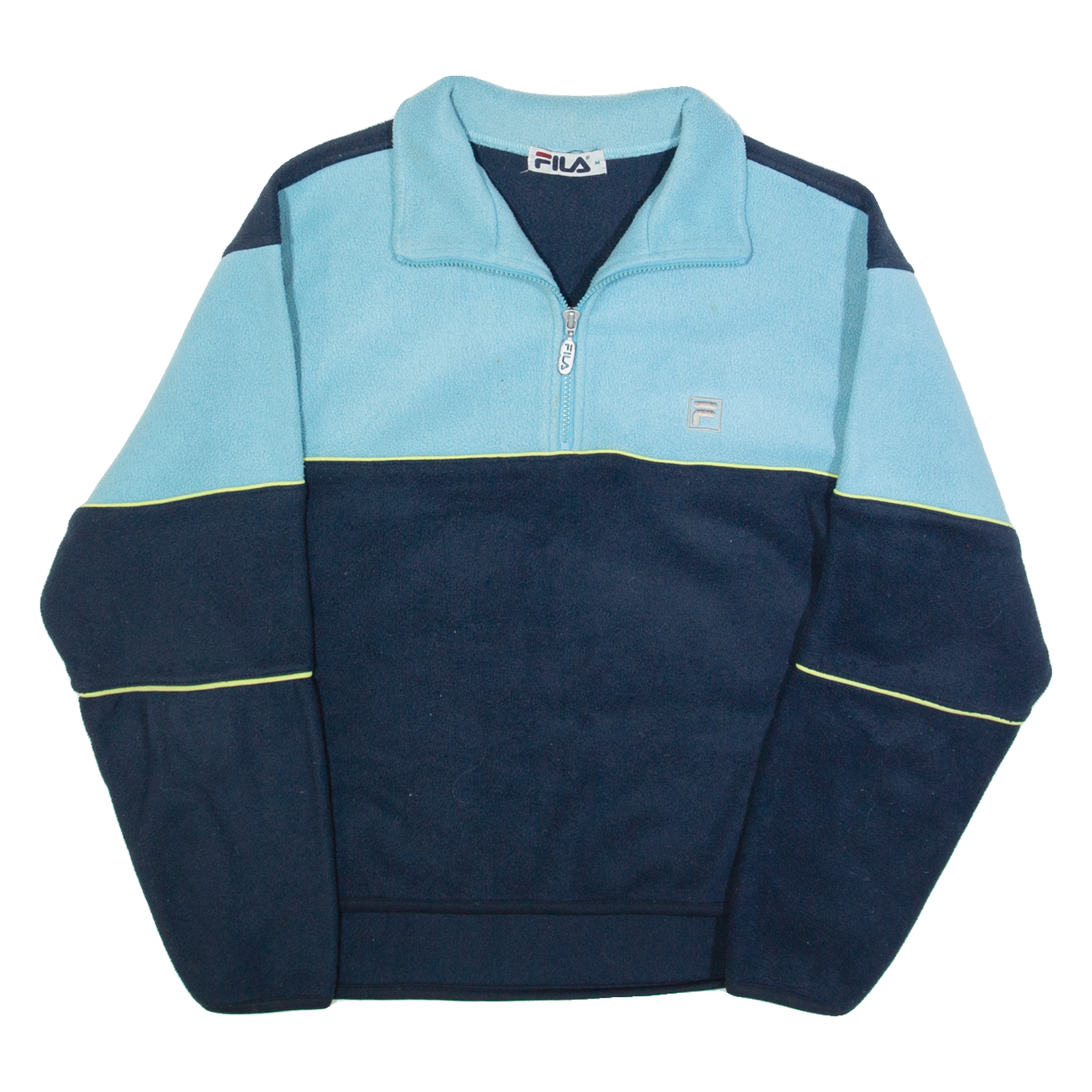 FILA Mens Fleece Blue 1/4 Zip Tight Knit M Refurbished - N/A refurbished available on Cerqular