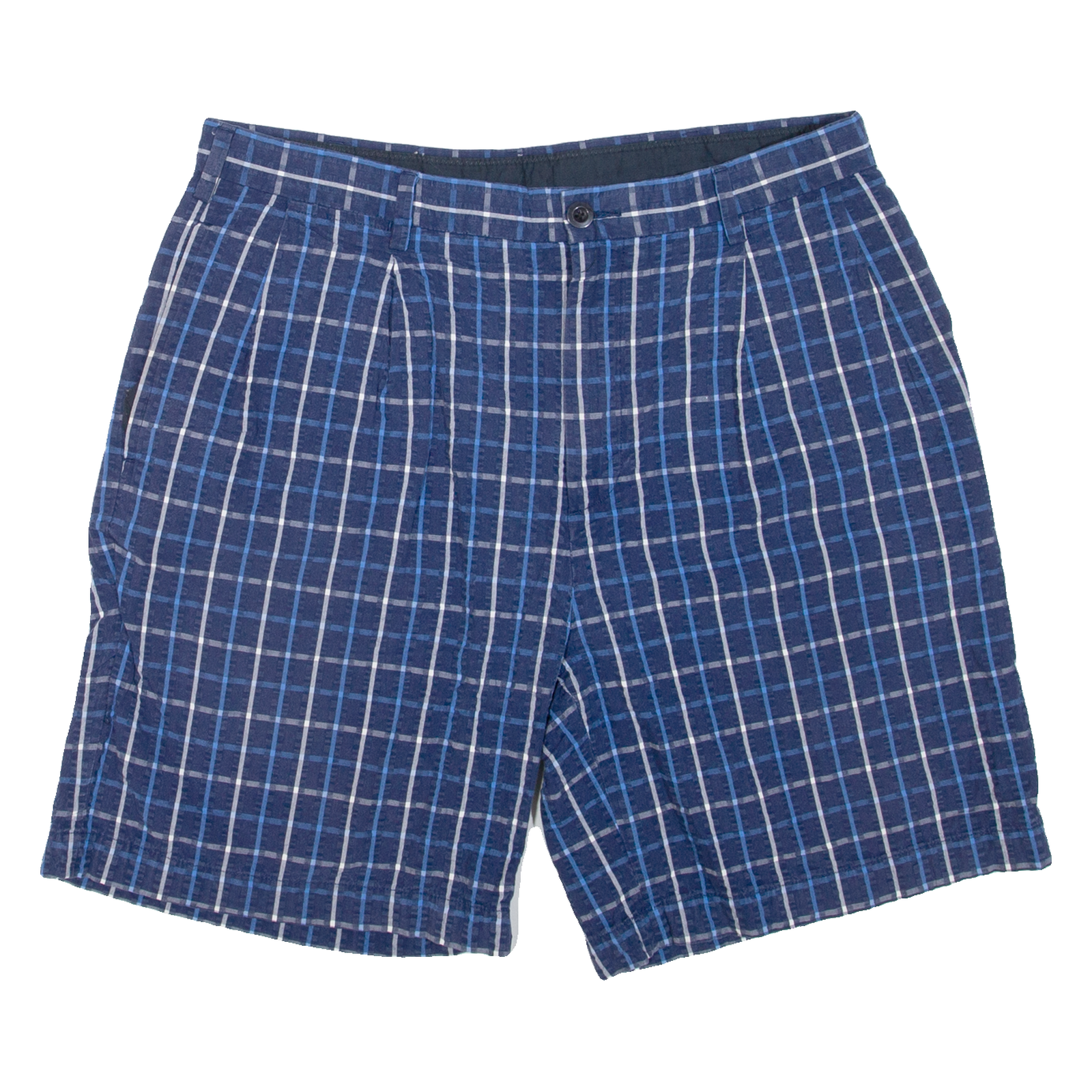 NAUTICA Rigger Mens Chino Shorts Blue Check M W36 Refurbished - N/A refurbished available on Cerqular