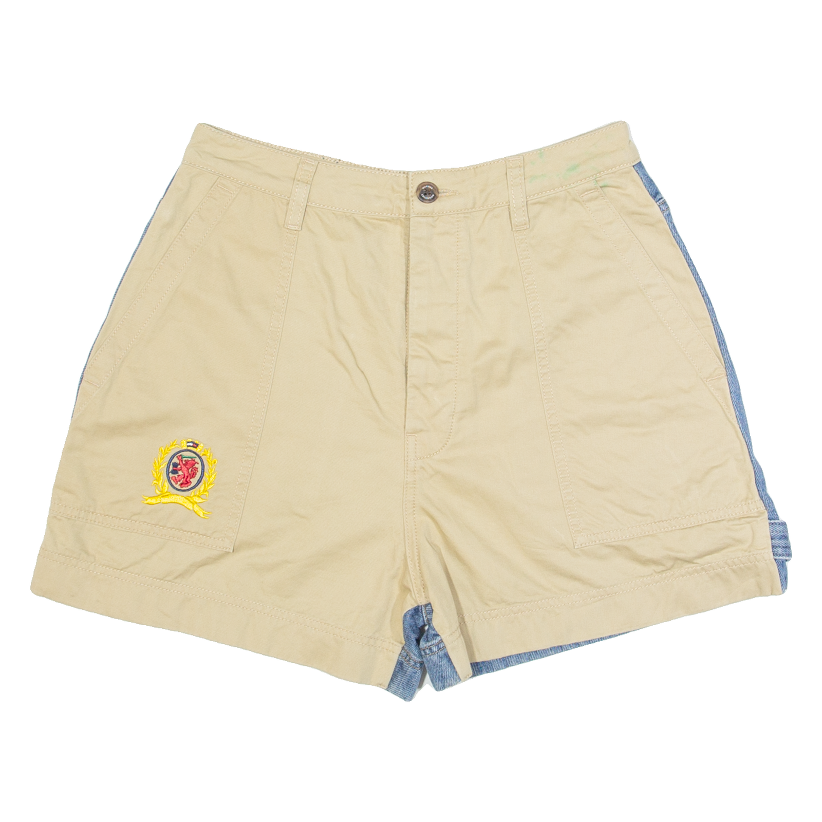 TOMMY HILFIGER Womens Denim Shorts Beige S W28 Refurbished - N/A refurbished available on Cerqular