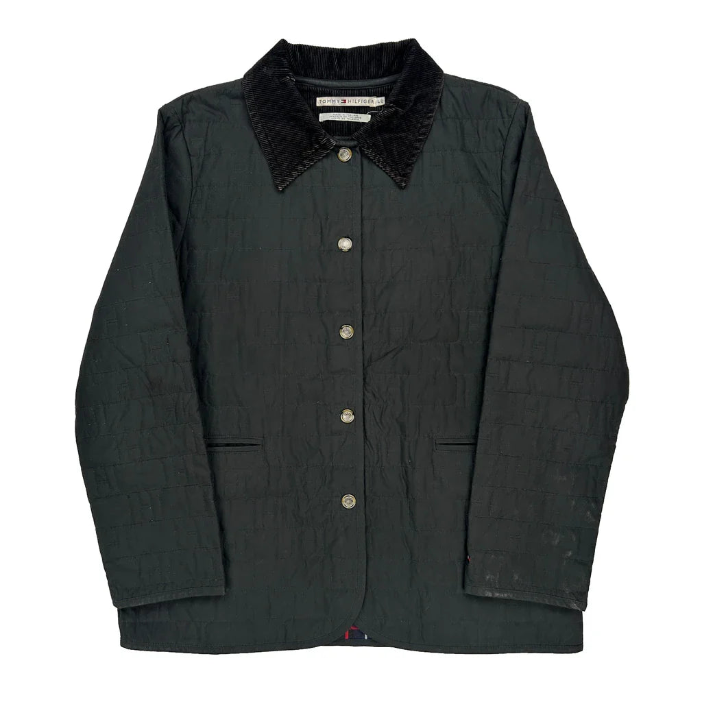Buy Tommy Hilfiger Jacket - Large Black Polyester Refurbished - $73.69 Tommy Hilfiger Jacket - Large Black Polyester Refurbished - Thrifted (note: this is a term often used to describe second- refurbished available on Cerqular
