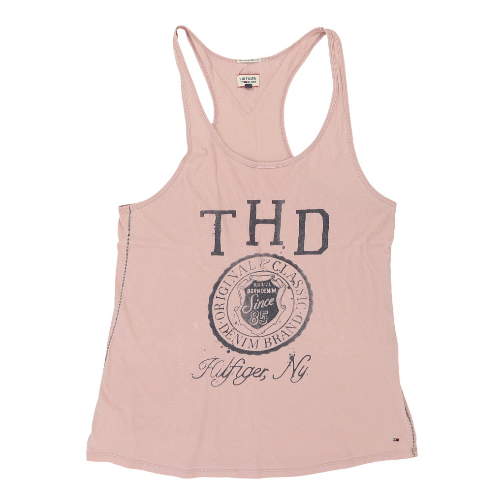 New York Hilfiger Denim Vest - Small Pink Cotton | Size: small Refurbished - N/A (Preloved Designer is not a specific brand, it refurbished available on Cerqular