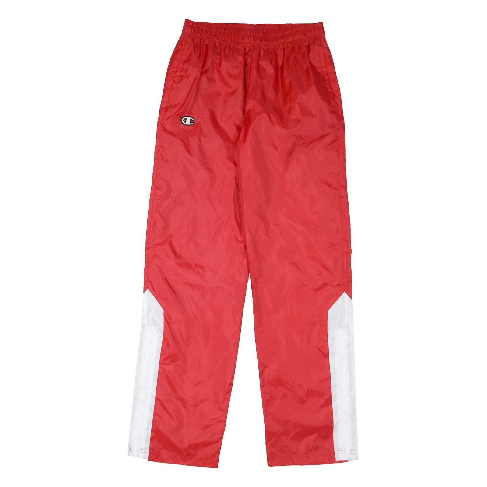 CHAMPION Womens Joggers Red & White Slim Straight XS W28 L32 Nylon Track Pants Refurbished - N/A refurbished available on Cerqular
