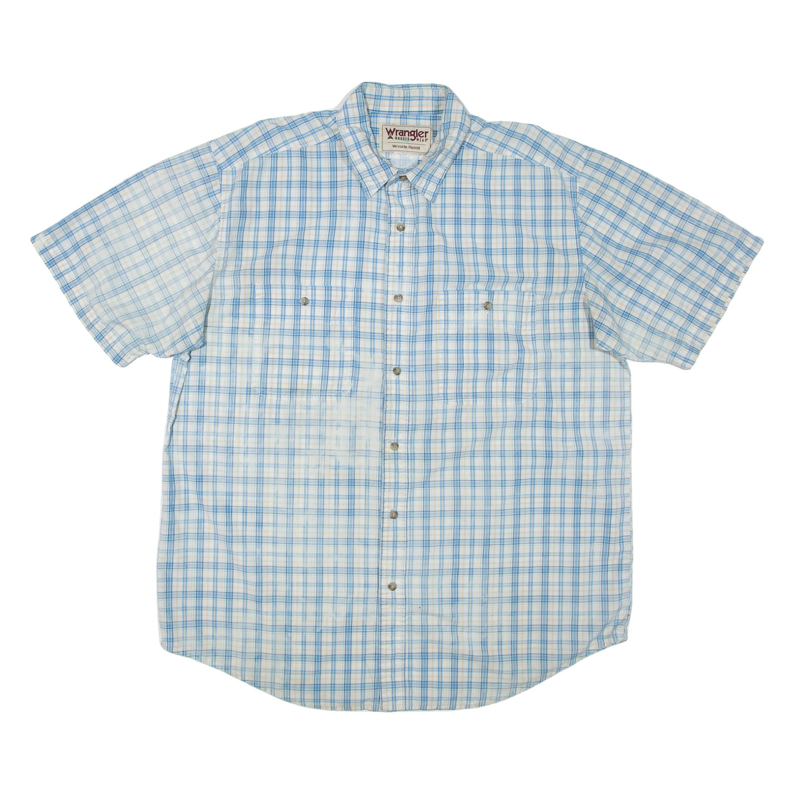 WRANGLER Mens Shirt Blue Check 2XL Refurbished - N/A refurbished available on Cerqular
