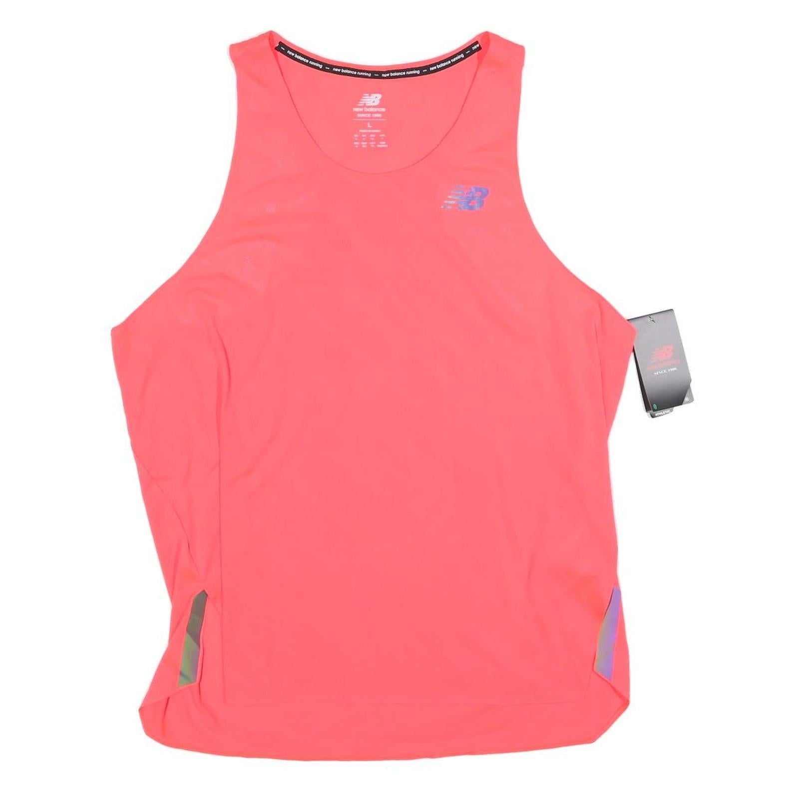 NEW BALANCE Womens Red Running Vest Size L Activewear Sports Gym Sleeveless Refurbished - N/A refurbished available on Cerqular