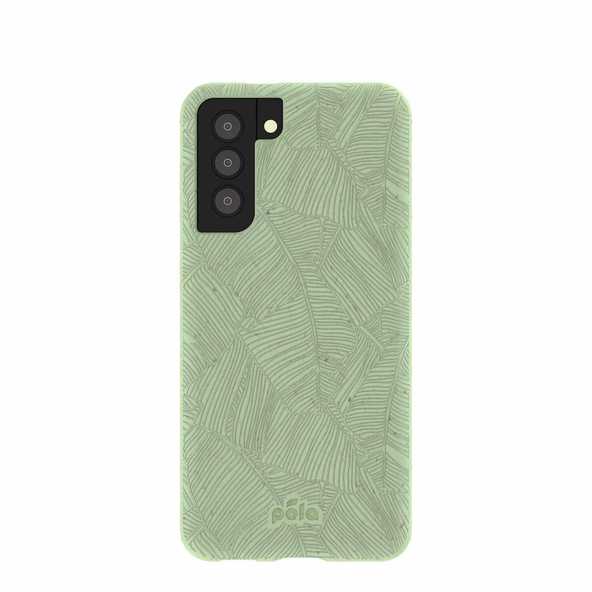 Sage Green Lushy Leaves Samsung Galaxy S21 Case Refurbished - Pela Case refurbished available on Cerqular