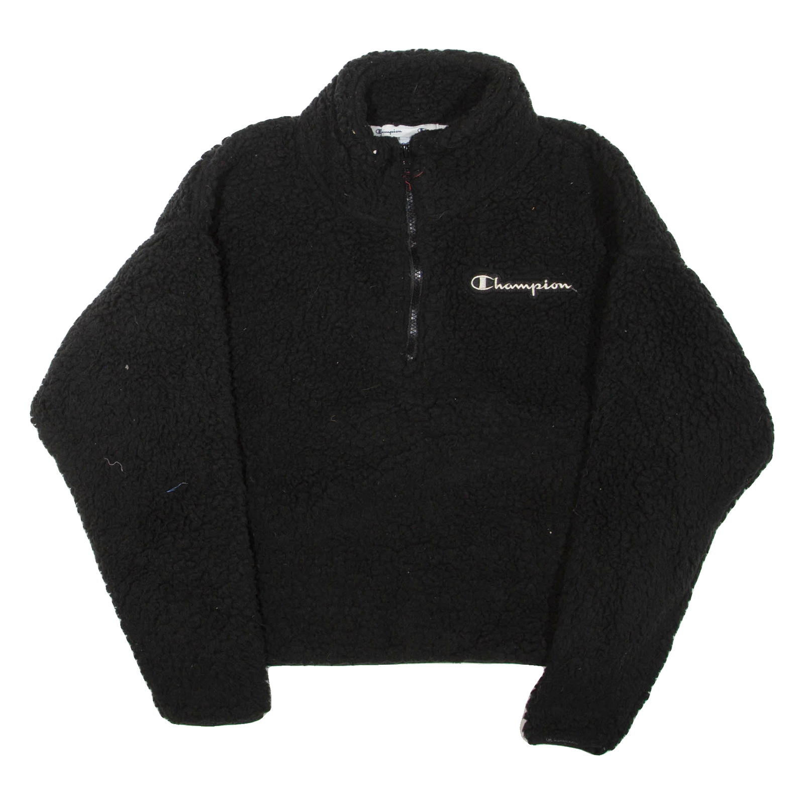 CHAMPION Womens Fleece Black 1/4 Zip M Refurbished - N/A refurbished available on Cerqular