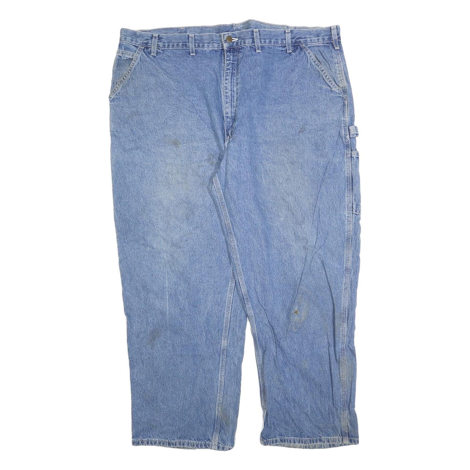 CARHARTT Mens Regular Fit Blue Denim Cotton Blend Jeans W46 L30 Workwear Refurbished - N/A refurbished available on Cerqular