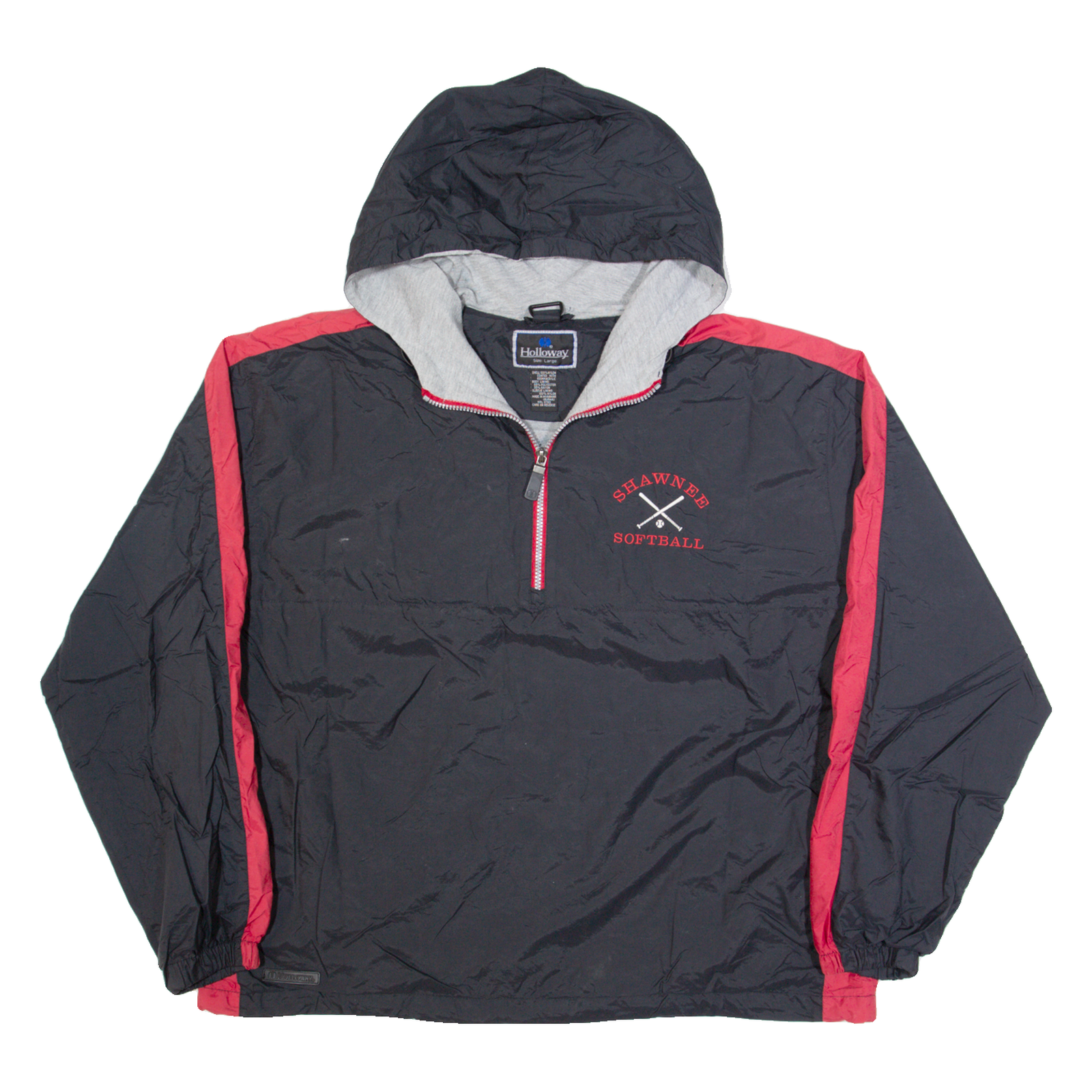 HOLLOWAY Shawnee Softball Mens Anorak Jacket Blue USA Hooded L Refurbished - N/A refurbished available on Cerqular