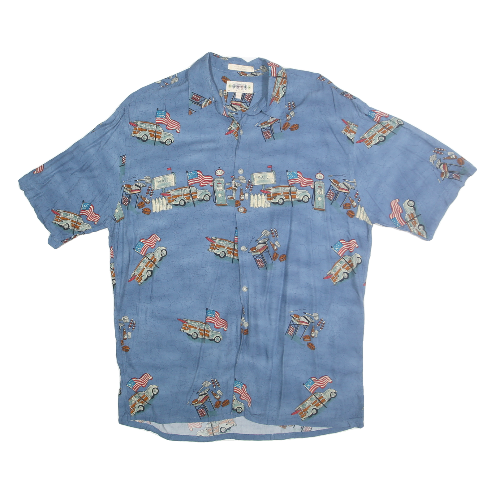 Buy CAMPIA MODA Mens Blue Rayon L Printed Short Sleeve Shirt Retro Style Refurbished - $16.89 CAMPIA MODA Mens Blue Rayon L Printed Short Sleeve Shirt Retro Style Refurbished - N/A refurbished available on Cerqular