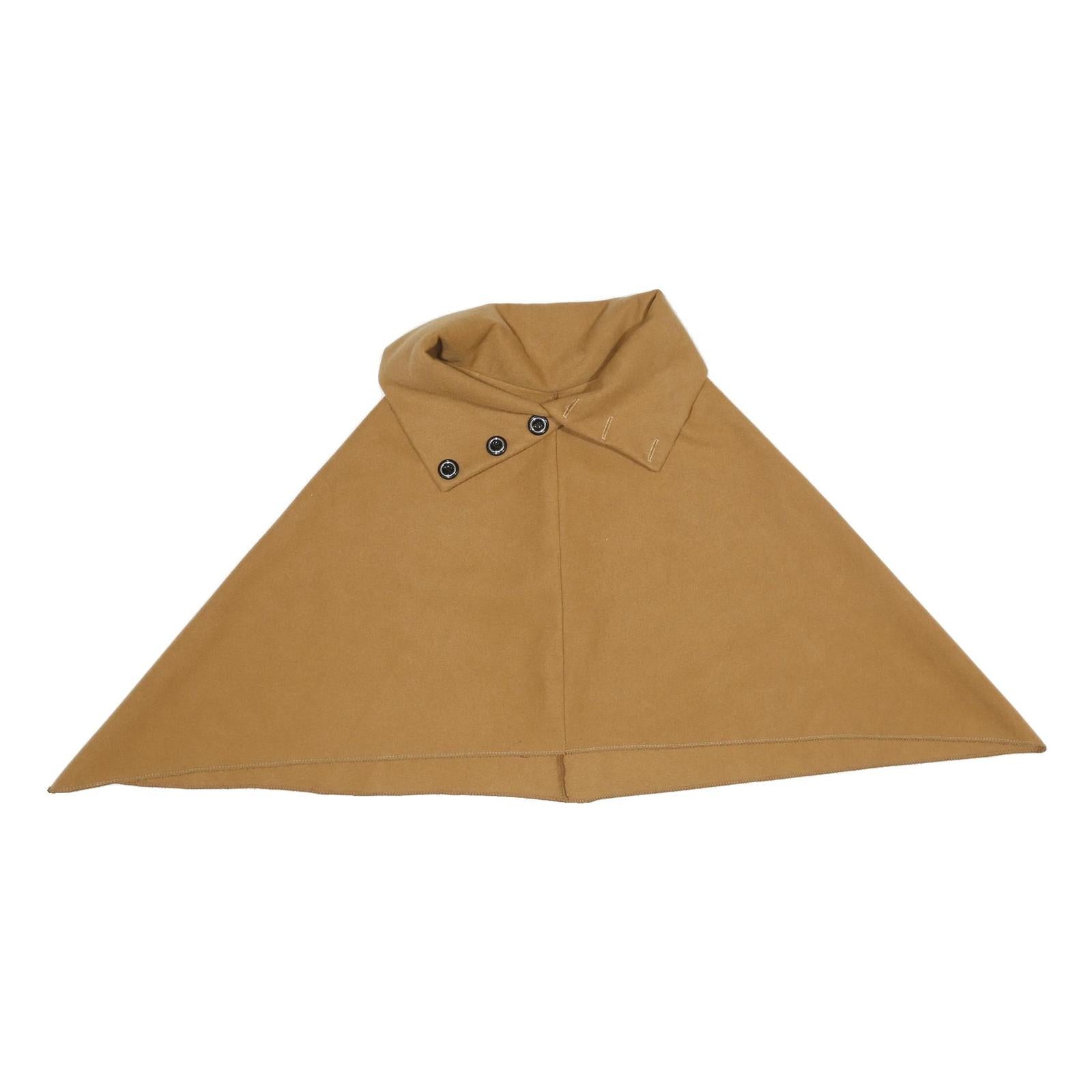 Womens Beige Cotton Blend Cape Jacket S Plain Casual Outerwear Stylish Refurbished - N/A refurbished available on Cerqular