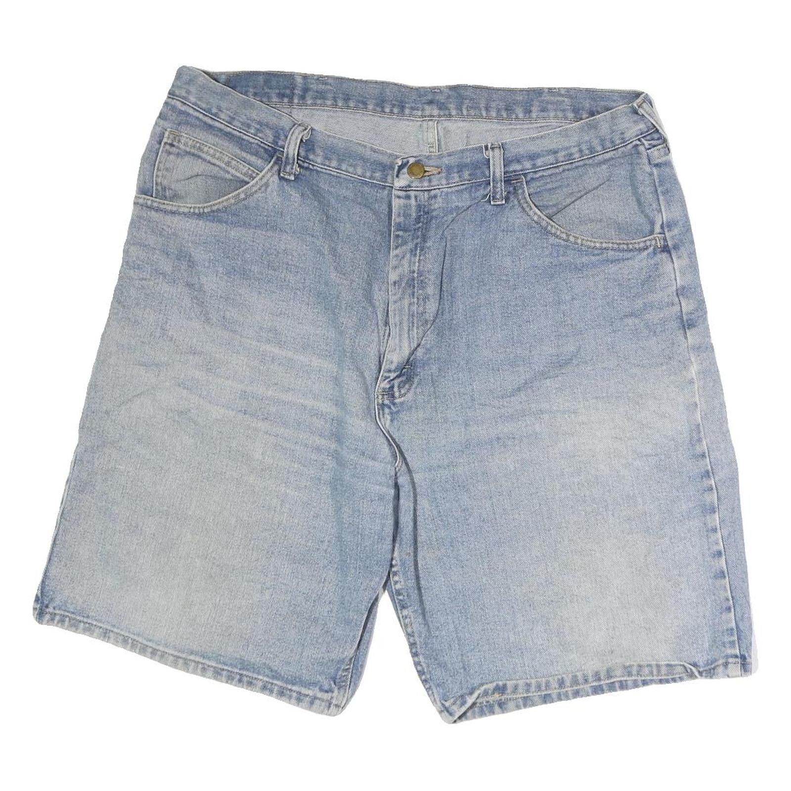WRANGLER Mens Denim Blue Casual Shorts XL W38 Cotton Comfortable Fit Refurbished - N/A refurbished available on Cerqular