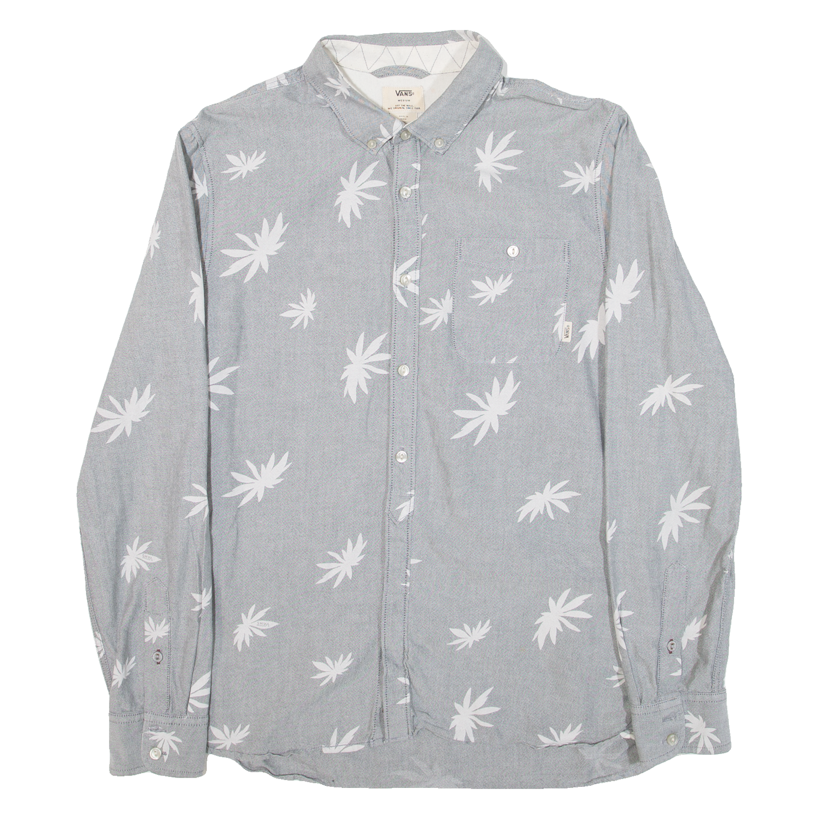 VANS Mens Shirt Grey Long Sleeve M Refurbished - N/A refurbished available on Cerqular