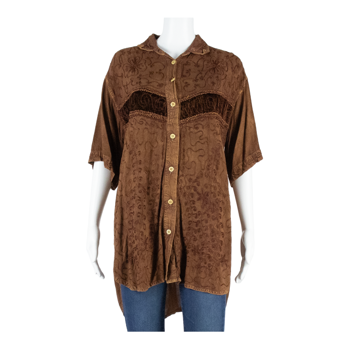Buy Womens Printed Shirt Brown Floral L Refurbished - $16.89 Womens Printed Shirt Brown Floral L Refurbished - N/A refurbished available on Cerqular