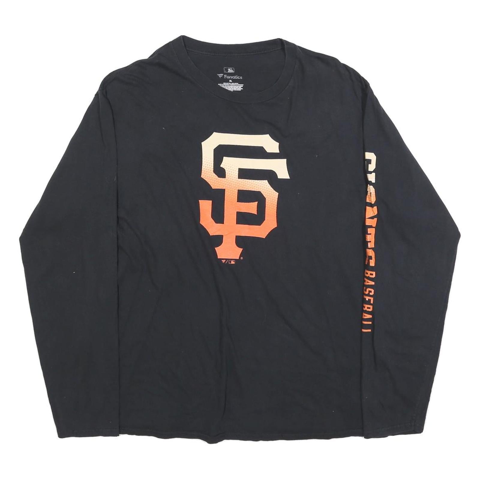 FANATICS Mens Black San Francisco Baseball Long Sleeve Crew Neck XL Cotton Blend Refurbished - N/A refurbished available on Cerqular