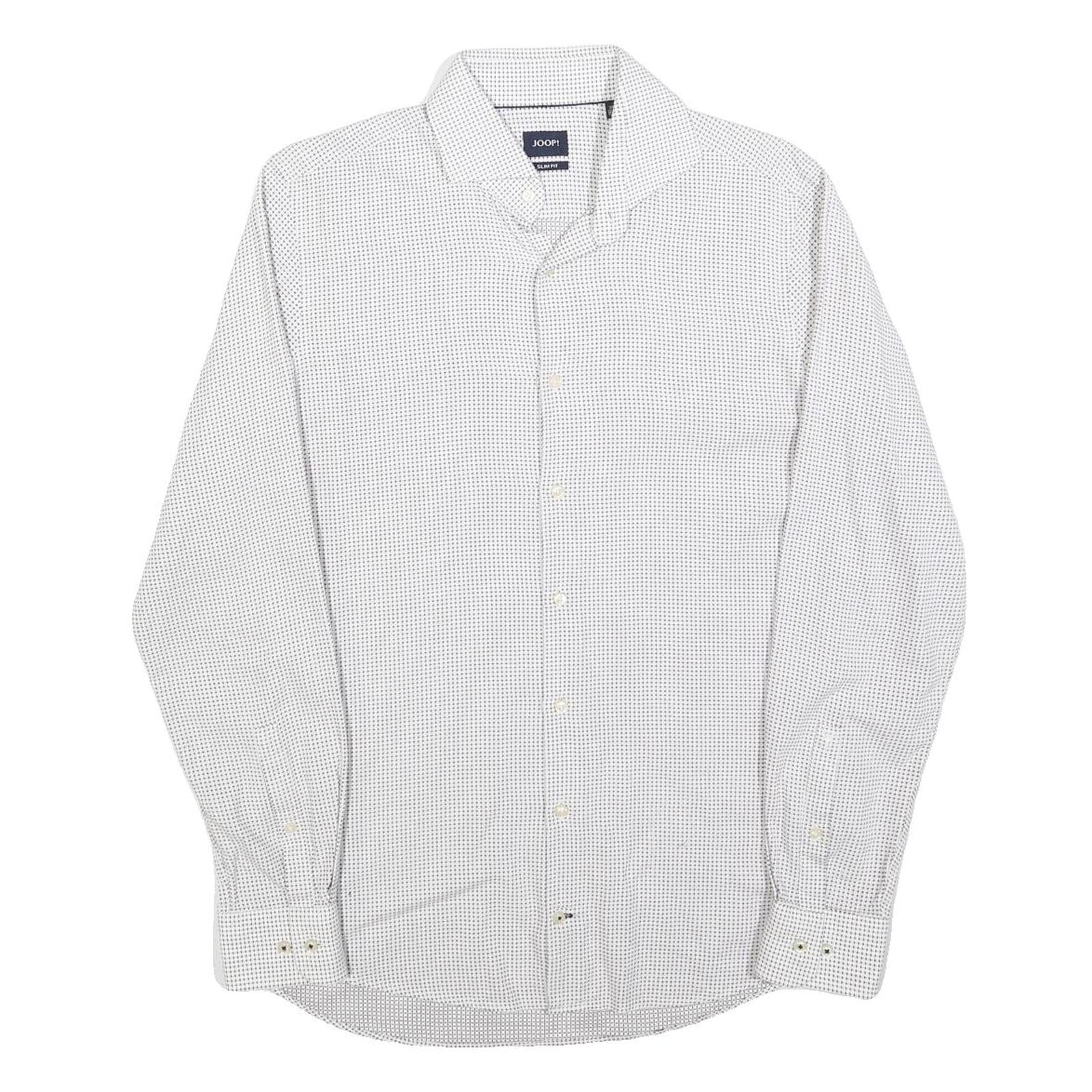 JOOP! Mens White Slim Fit Shirt M Cotton Blend Smart Casual Office Refurbished - N/A refurbished available on Cerqular