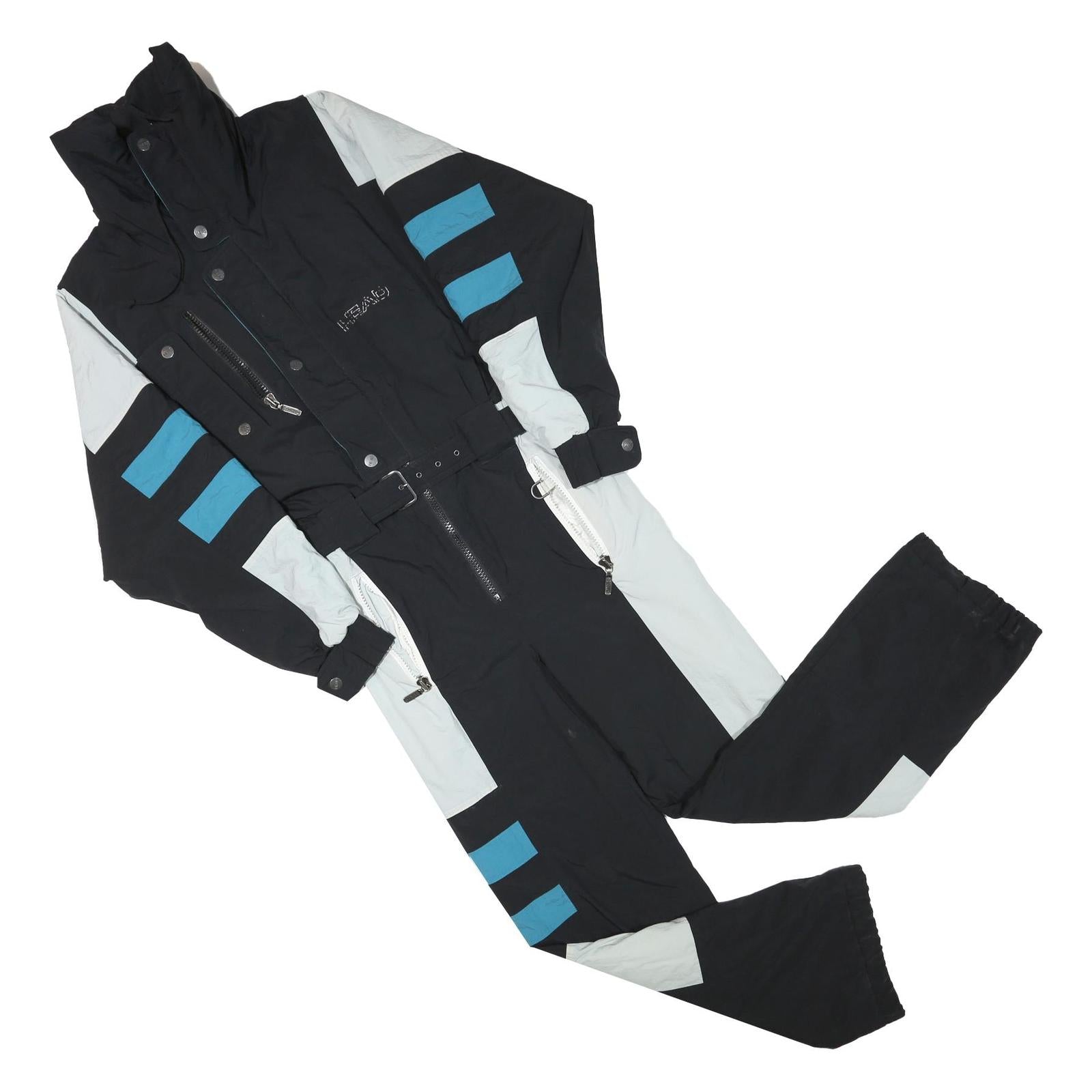 HEAD Mens Black & Grey Blue Stripe Polyester Blend Dungarees Slim S W29 L30 Refurbished - N/A refurbished available on Cerqular