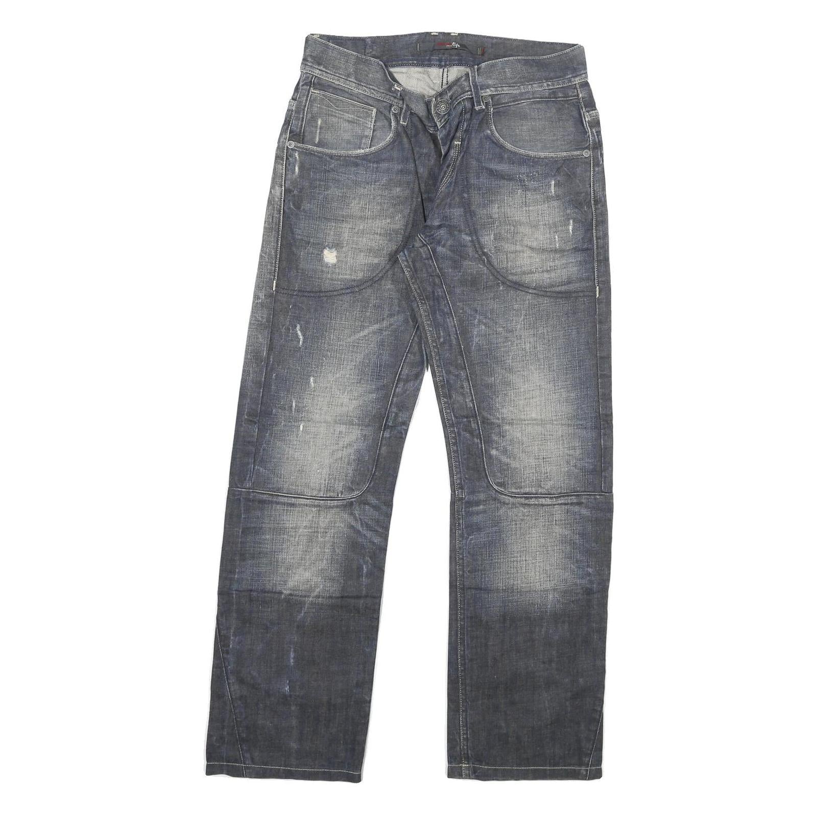 SALSA LIFE Mens Jeans Blue Regular Straight Denim Medium W30 L28 Button Closure Refurbished - N/A refurbished available on Cerqular