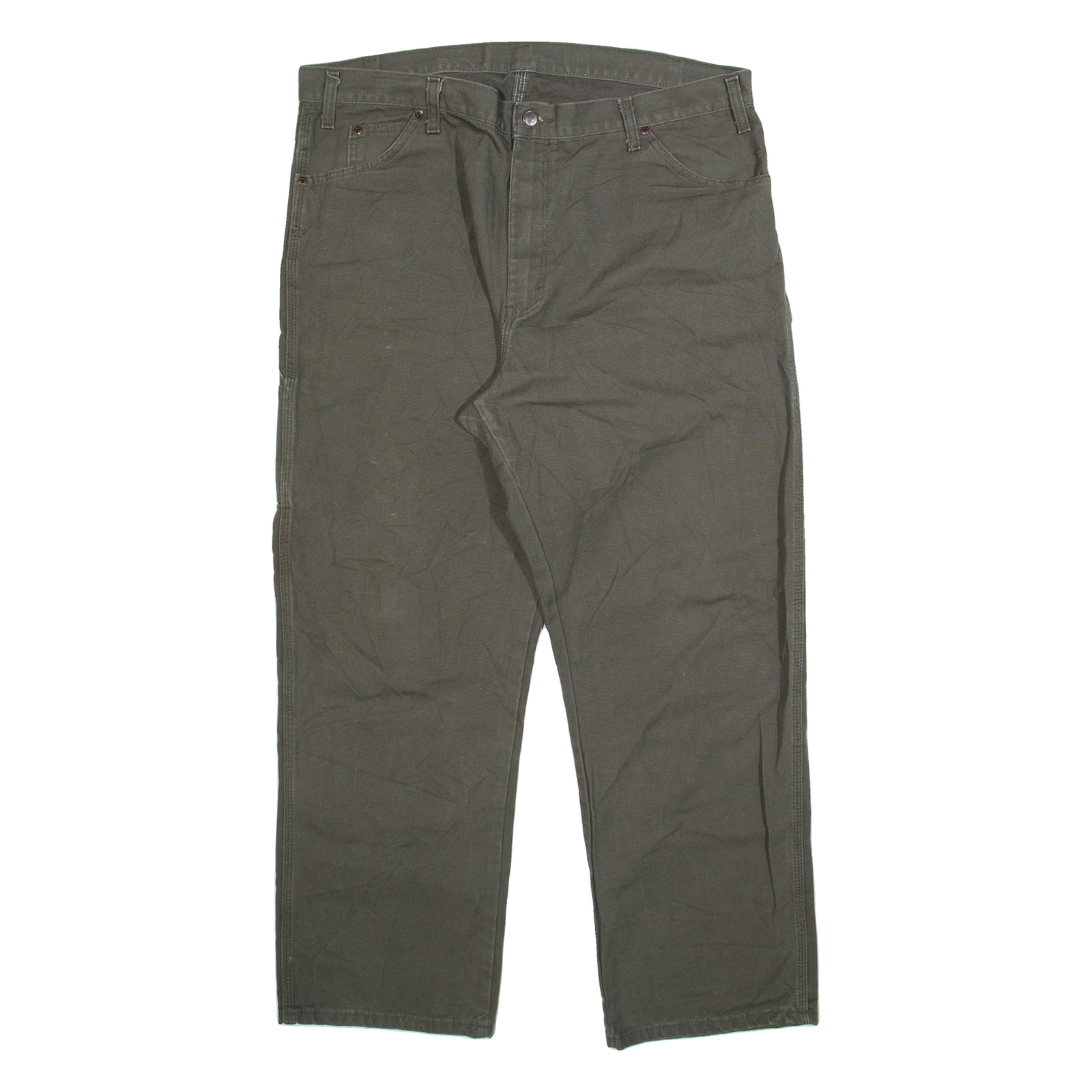 DICKIES Carpenter Mens Trousers Grey Regular Straight W40 L30 Refurbished - N/A refurbished available on Cerqular