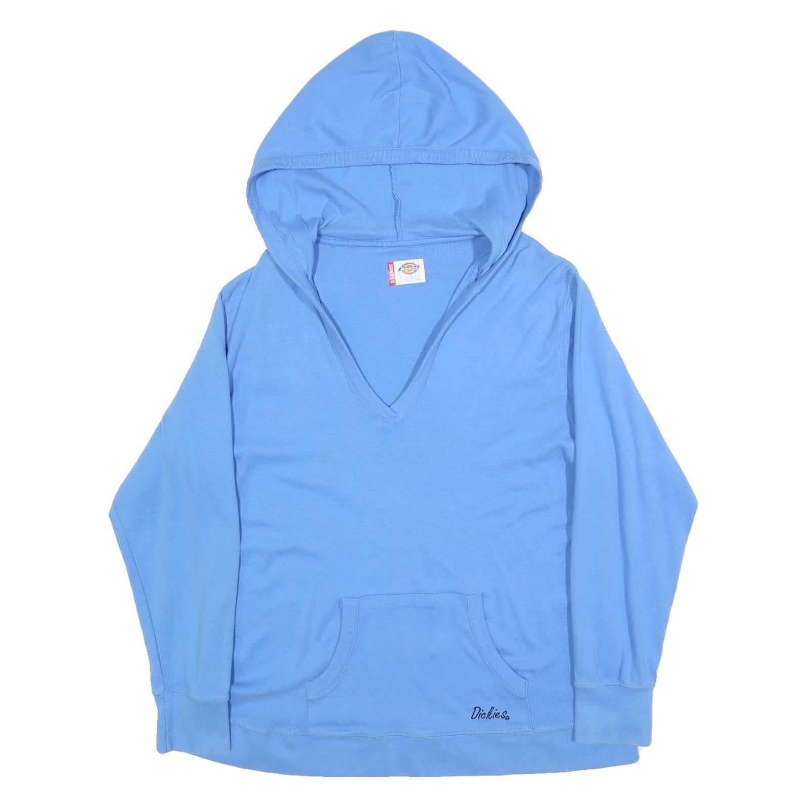 DICKIES Womens Blue Hoodie XL V Neck Kangaroo Pocket Cotton Blend Refurbished - N/A refurbished available on Cerqular