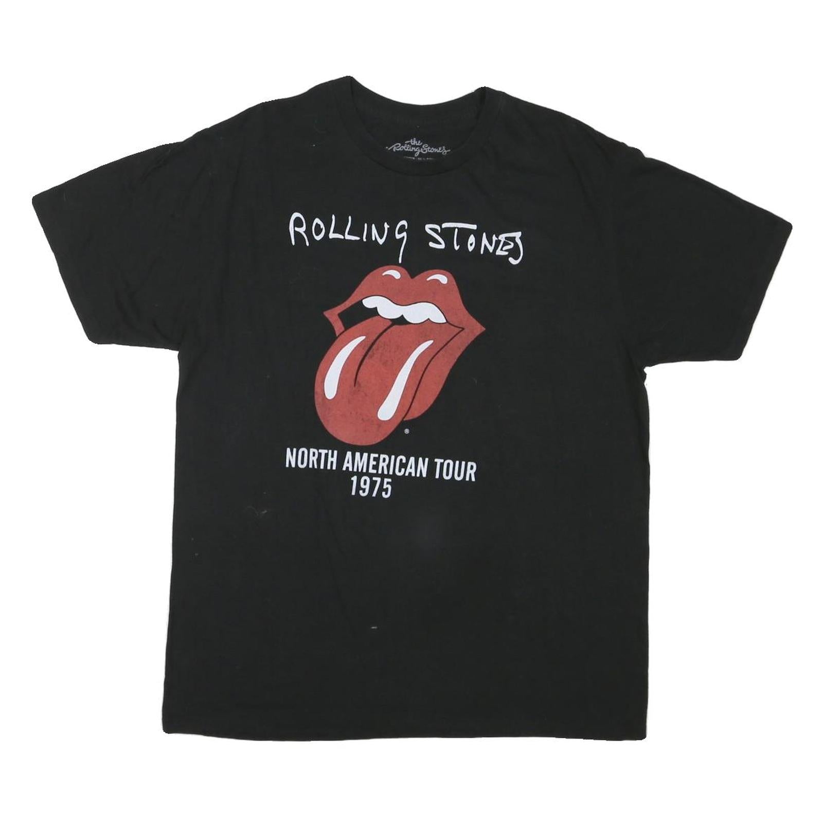 THE ROLLING STONES Mens Black Rolling Stones North American Tour T-Shirt L Short Refurbished - N/A refurbished available on Cerqular