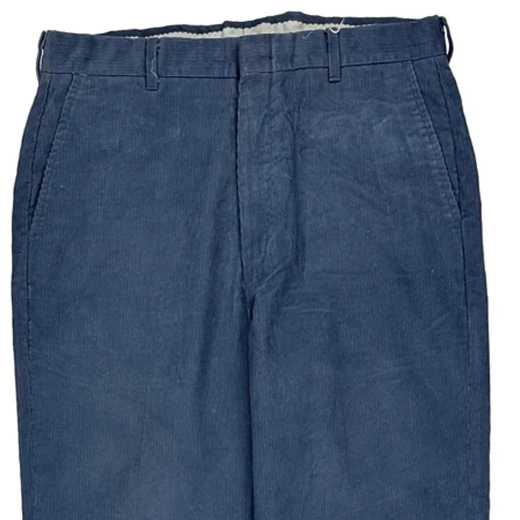 Unbranded Cord Trousers - 30″ Waist Blue Cotton Refurbished - Thrifted (note: this is a term often used to describe second- refurbished available on Cerqular