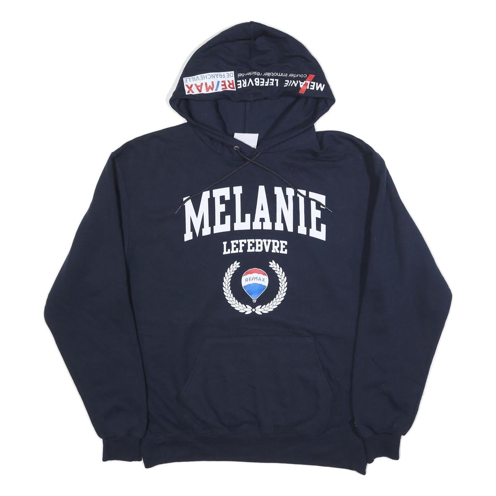 CHAMPION Womens Navy Hoodie M Melanie Lefebvre Cotton Blend Pullover Refurbished - N/A refurbished available on Cerqular